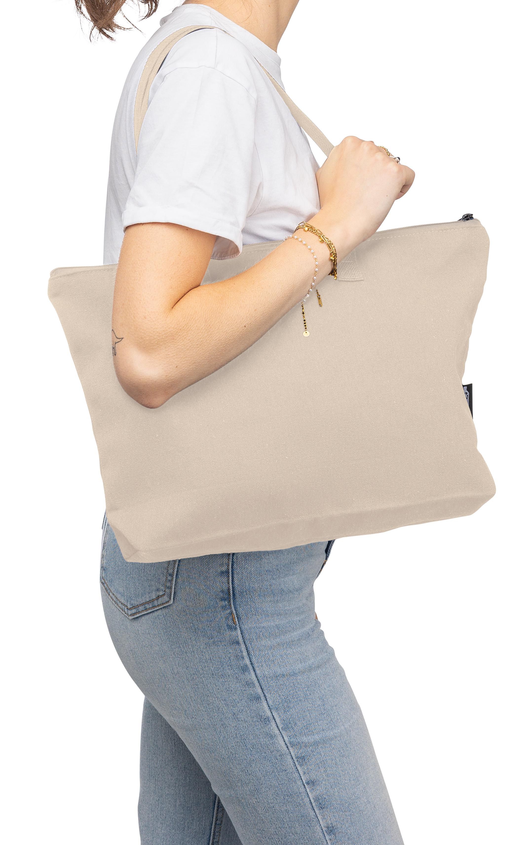 Polycotton (330 gsm) shopper af Genbrugt Malina - beige