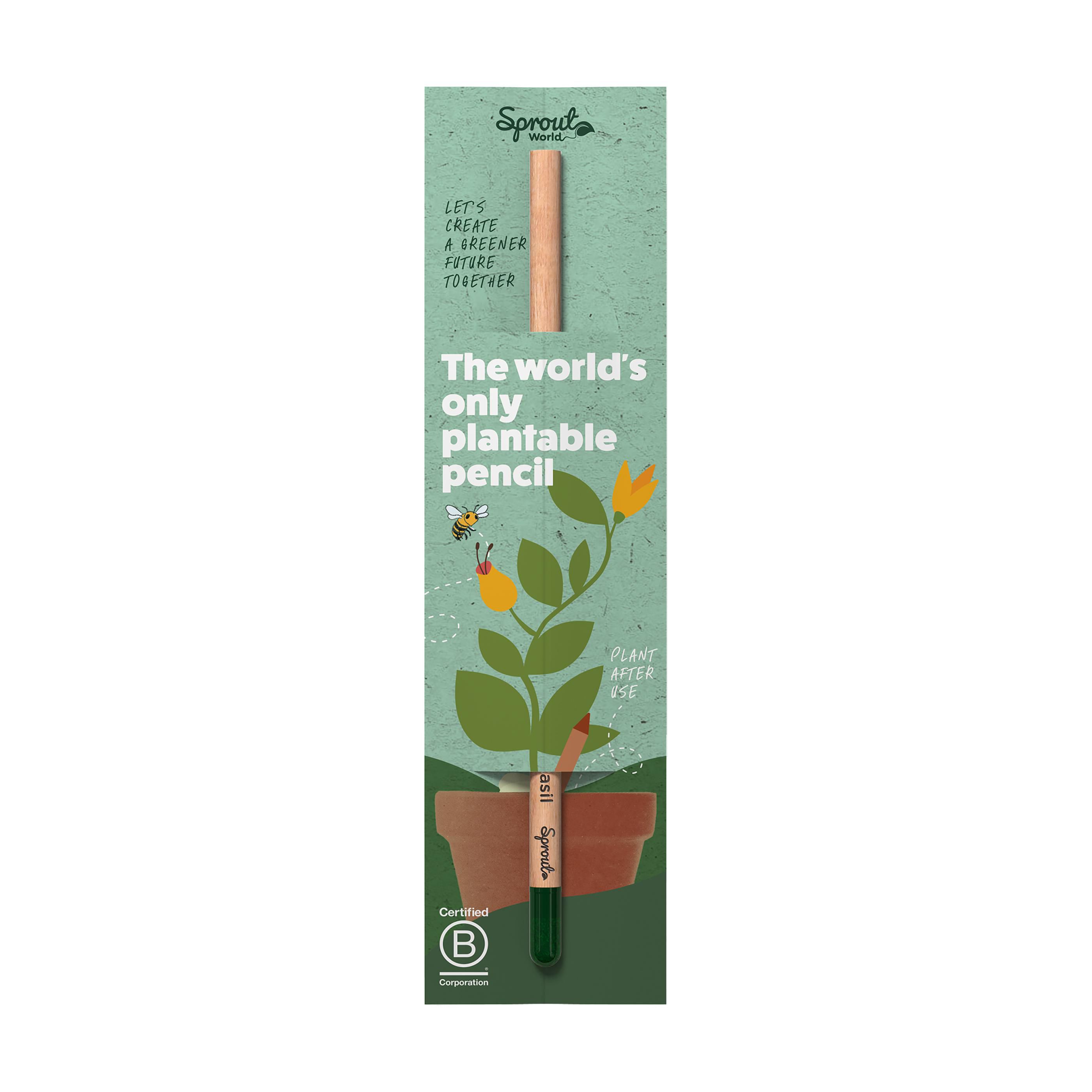 Sproutworld Unsharpened Pencil & Header Card crayon non taillé