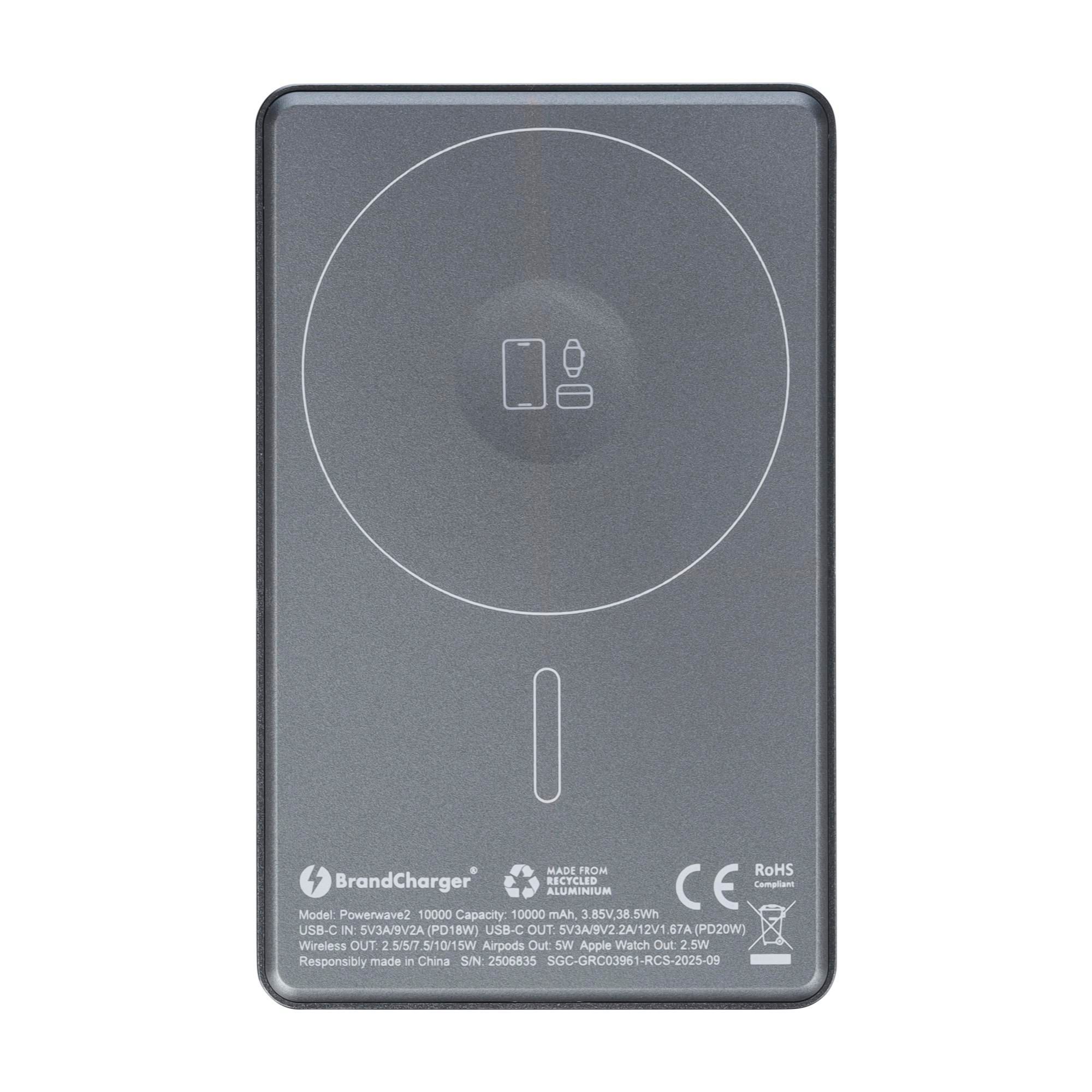 BrandCharger batterie externe Powerwave 2 | Recyclée | 10 000 mAh