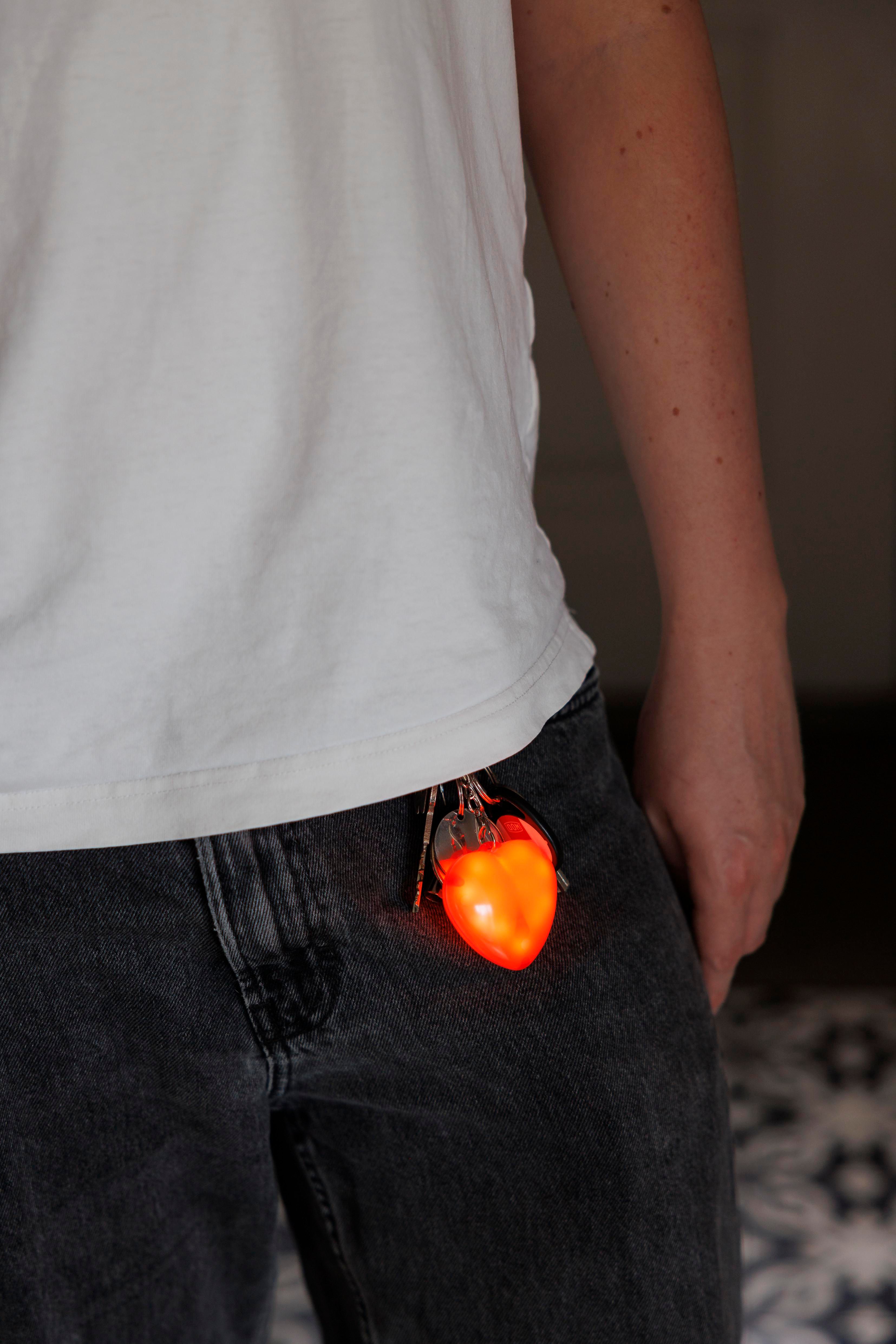 Porte-clés lumineux Gleamo | Forme cœur
