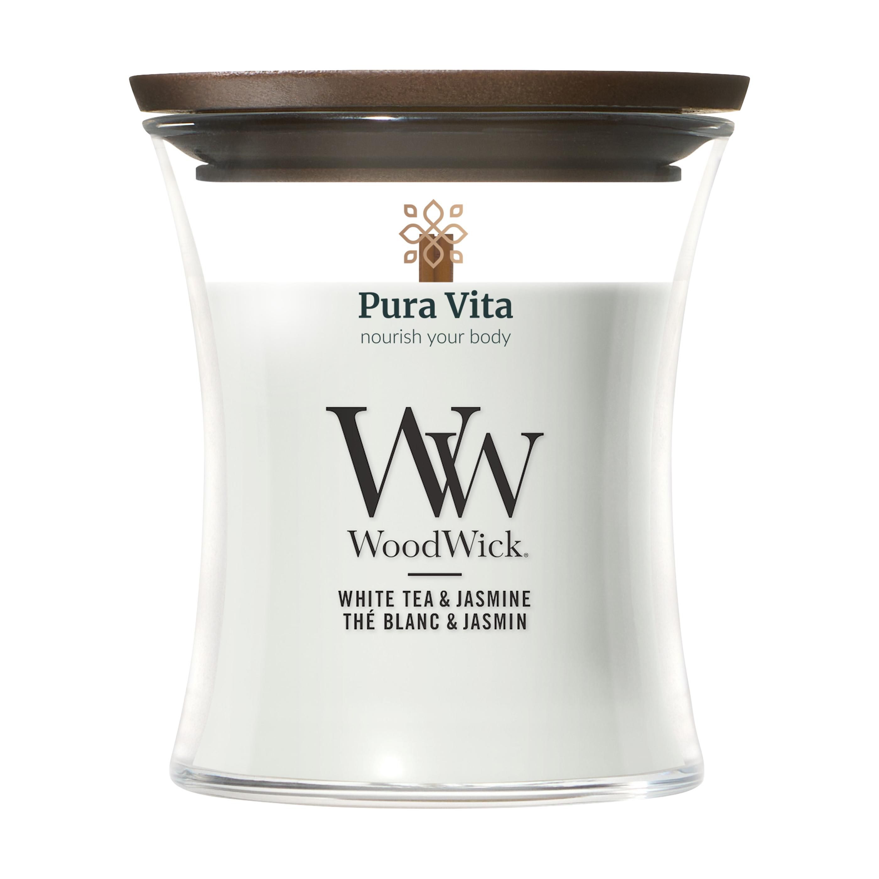 WoodWick White Tea & Jasmine Mini Candle bougie parfumée