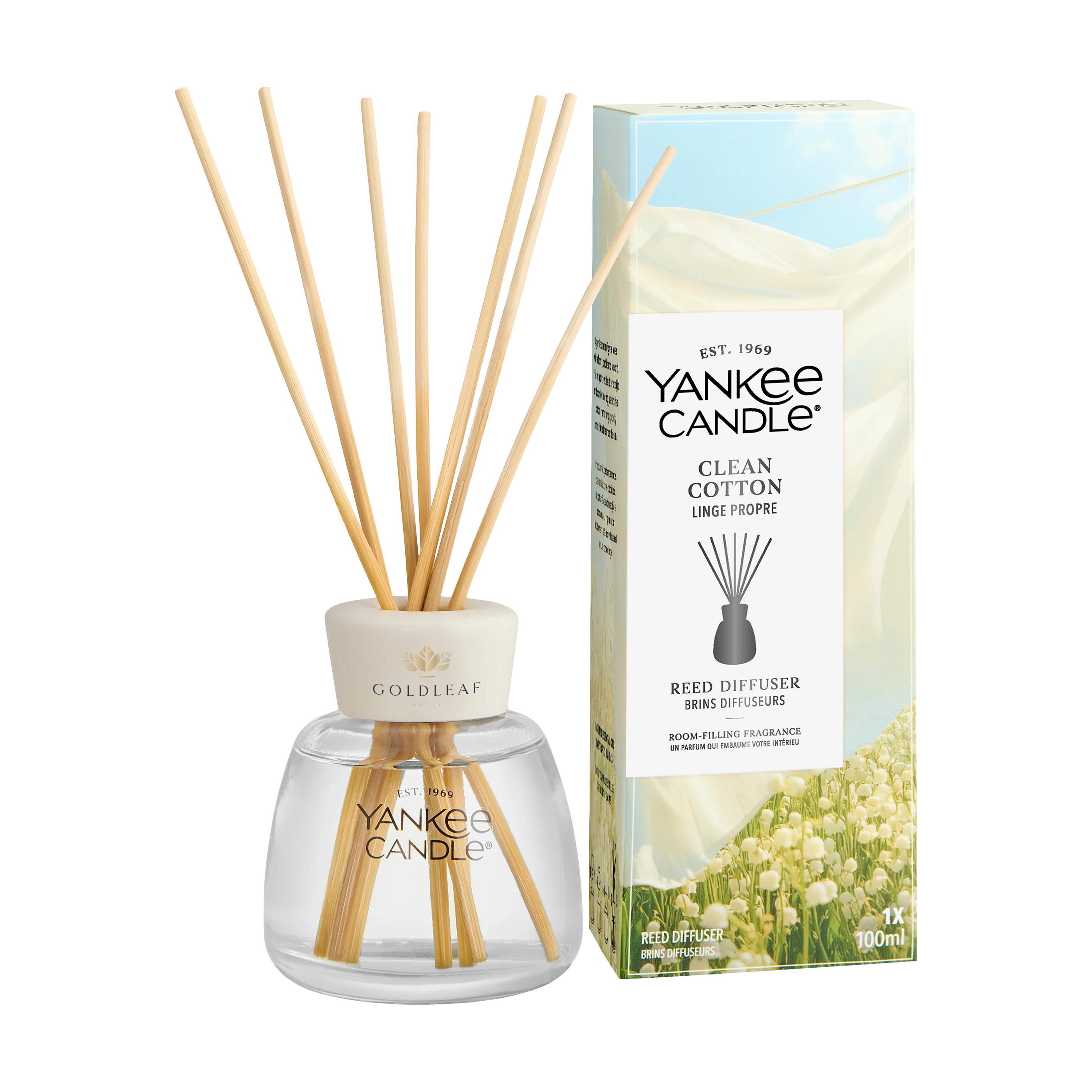 Yankee Candle Clean Cotton Reed Diffuser 100 ml bâtonnets parfumée