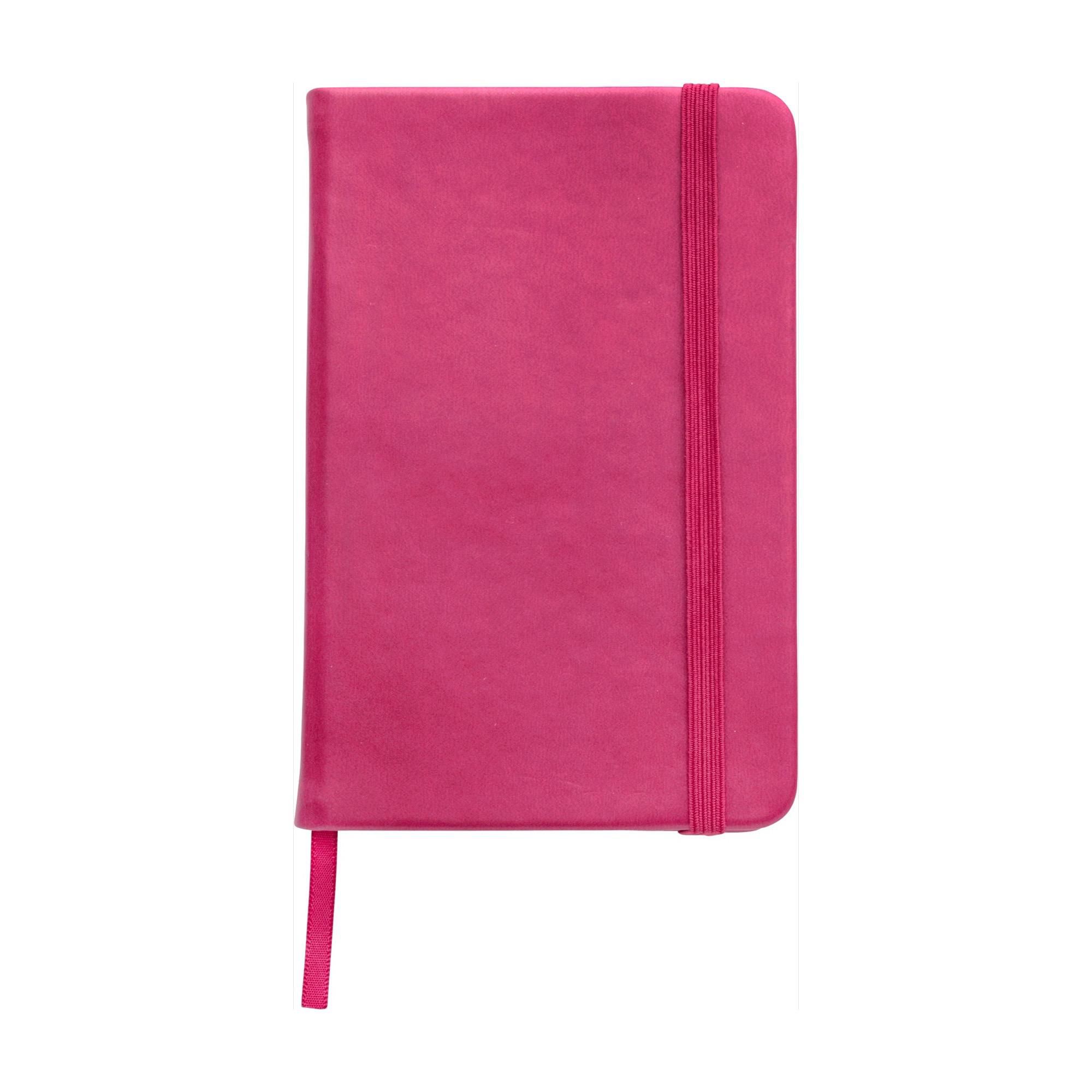 Notesbog af PU læder Dita, pink