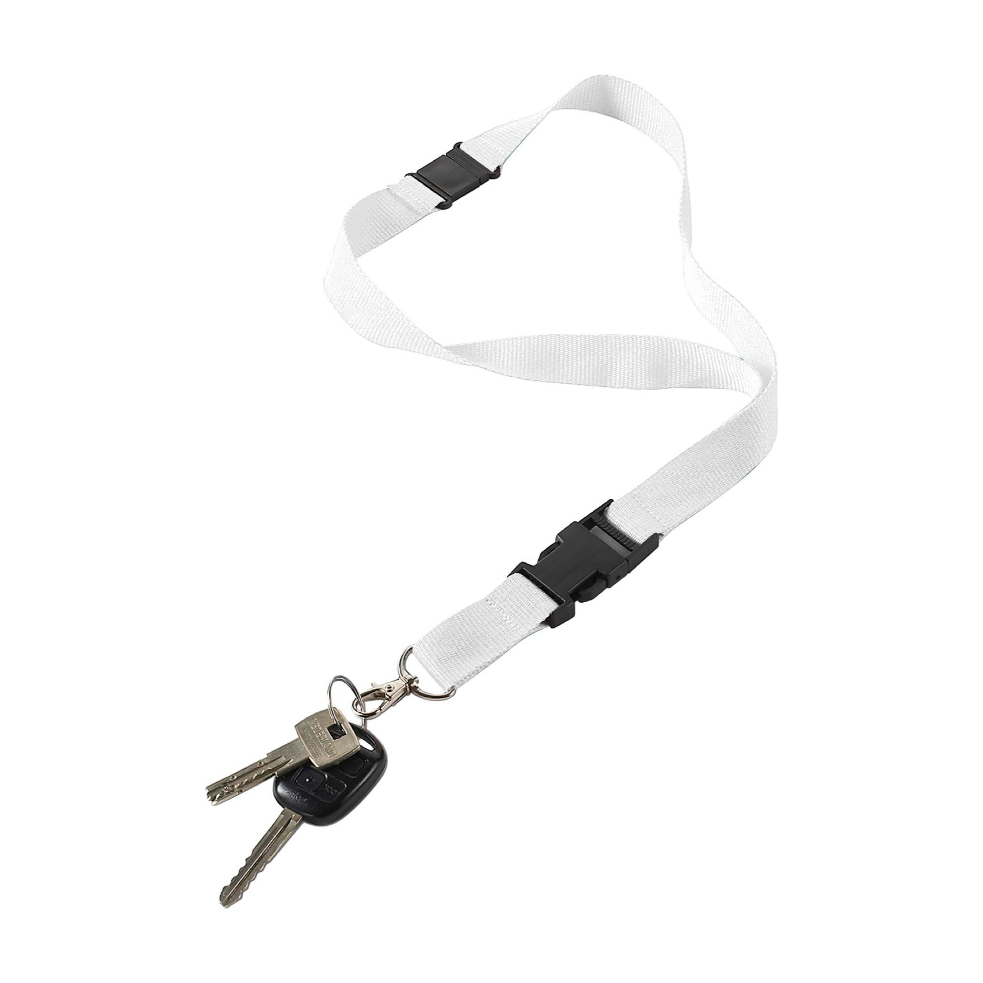 Nøglesnor og nøgleholder af Polyester (300D) Bobbi - hvid
