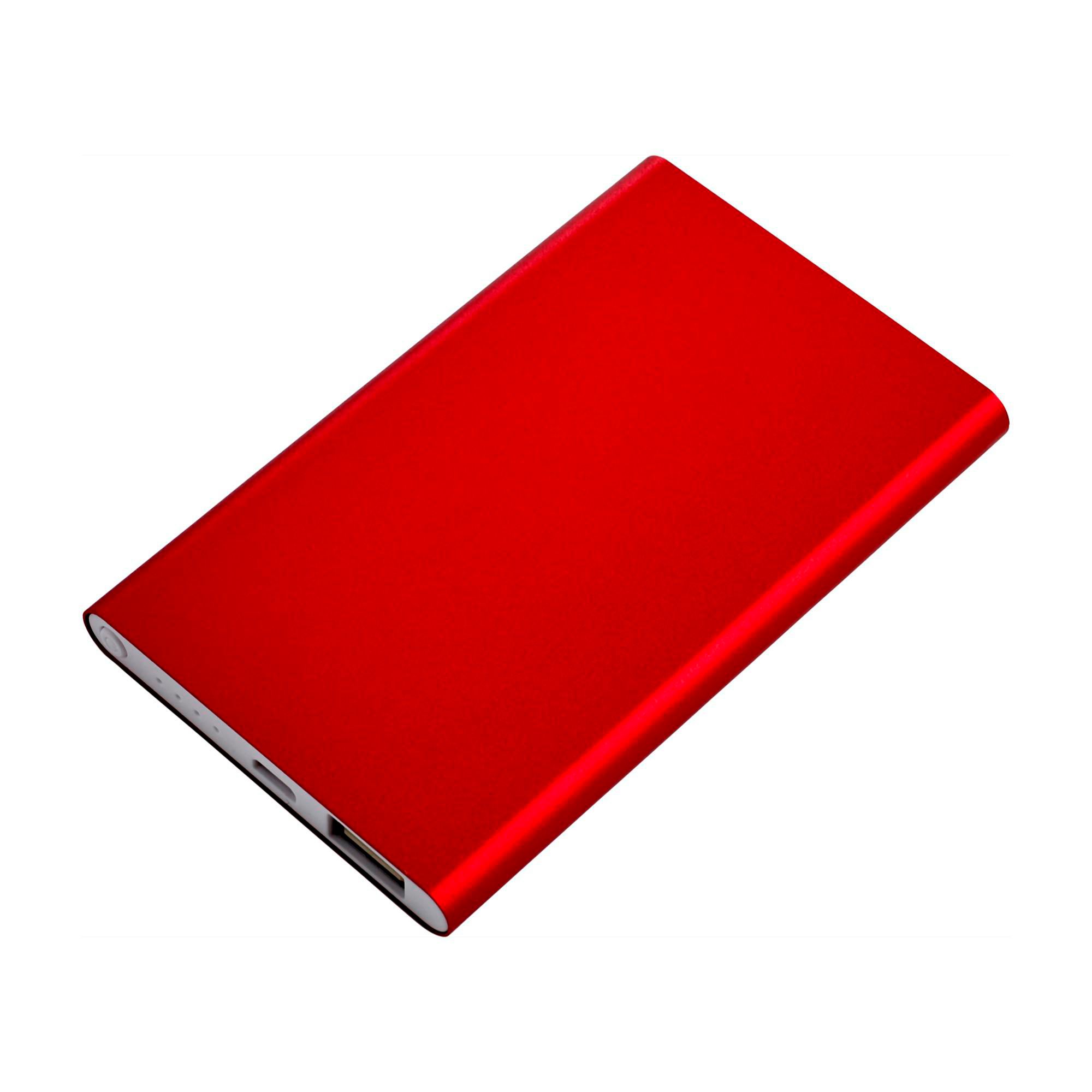 Powerbank af Aluminium Ezra - rød