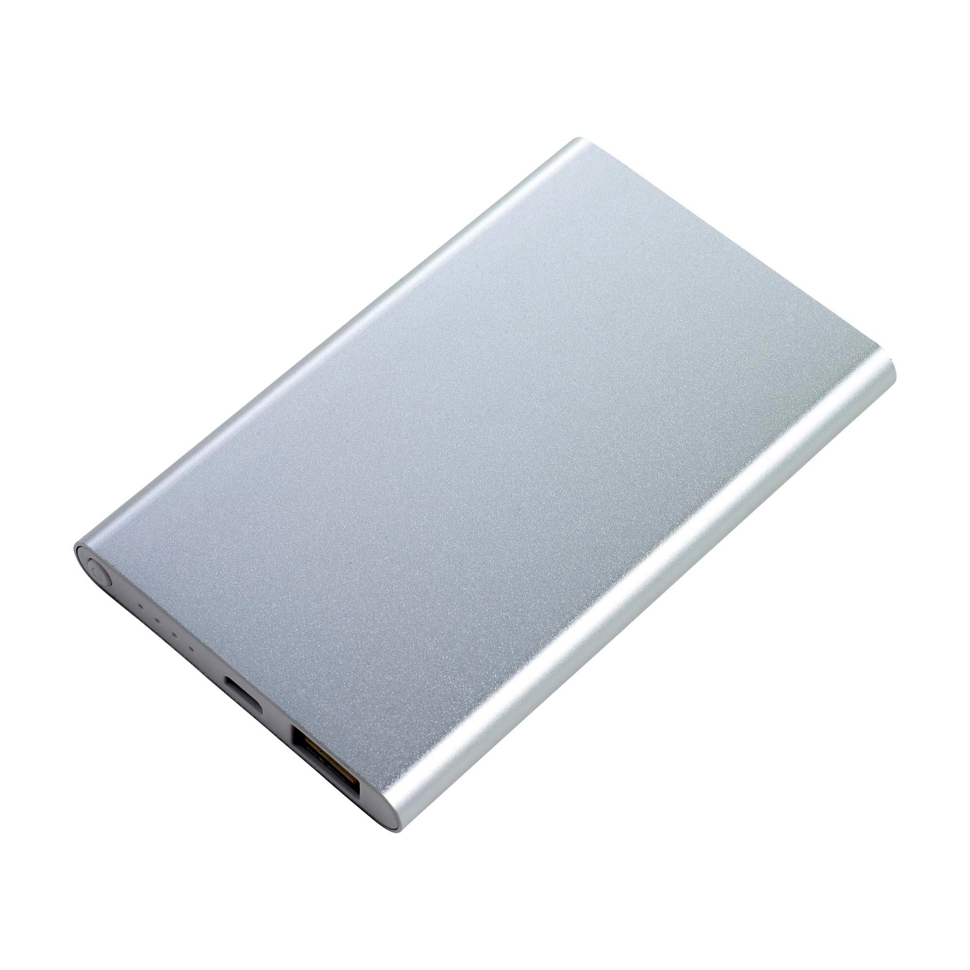 Powerbank af Aluminium Ezra - sølv