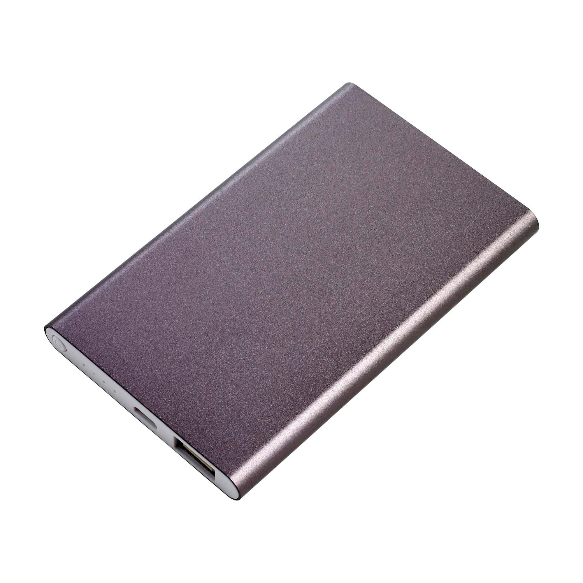 Powerbank af Aluminium Ezra - grå