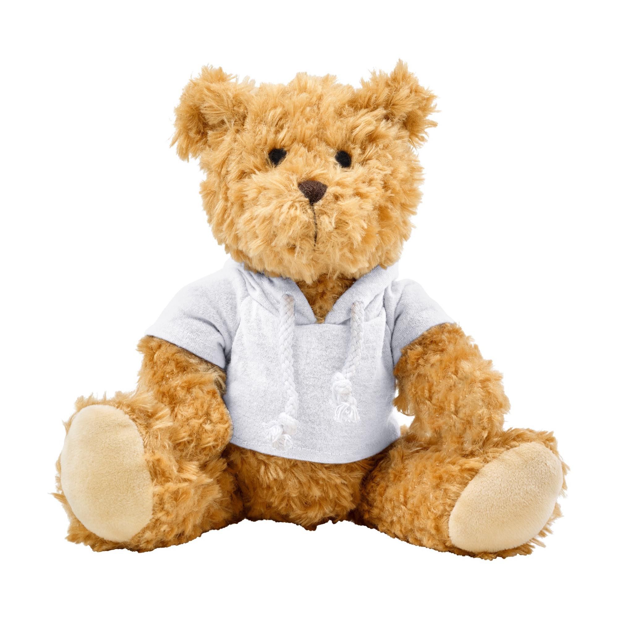 Plys bamse Monty - hvid
