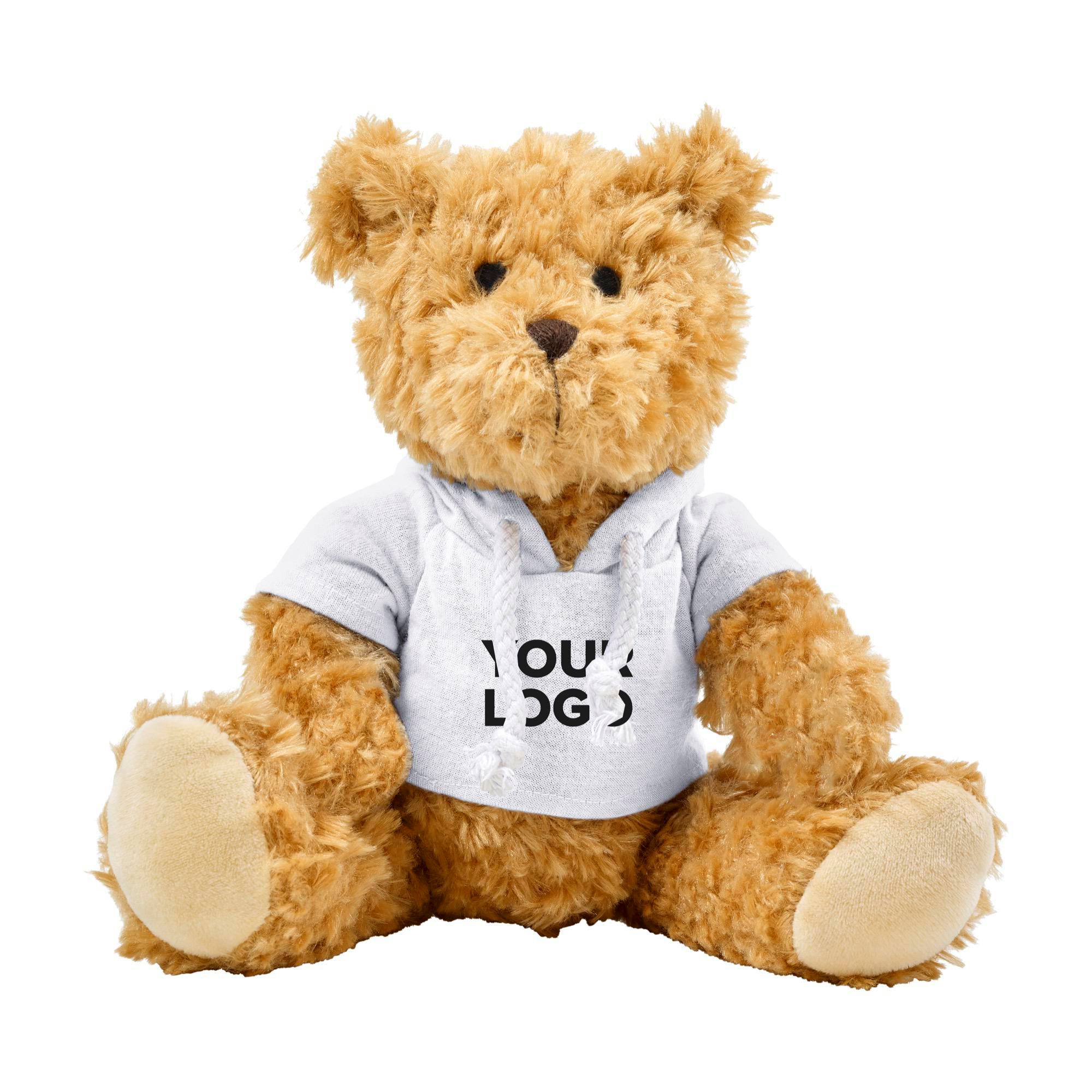 Plys bamse Monty - hvid