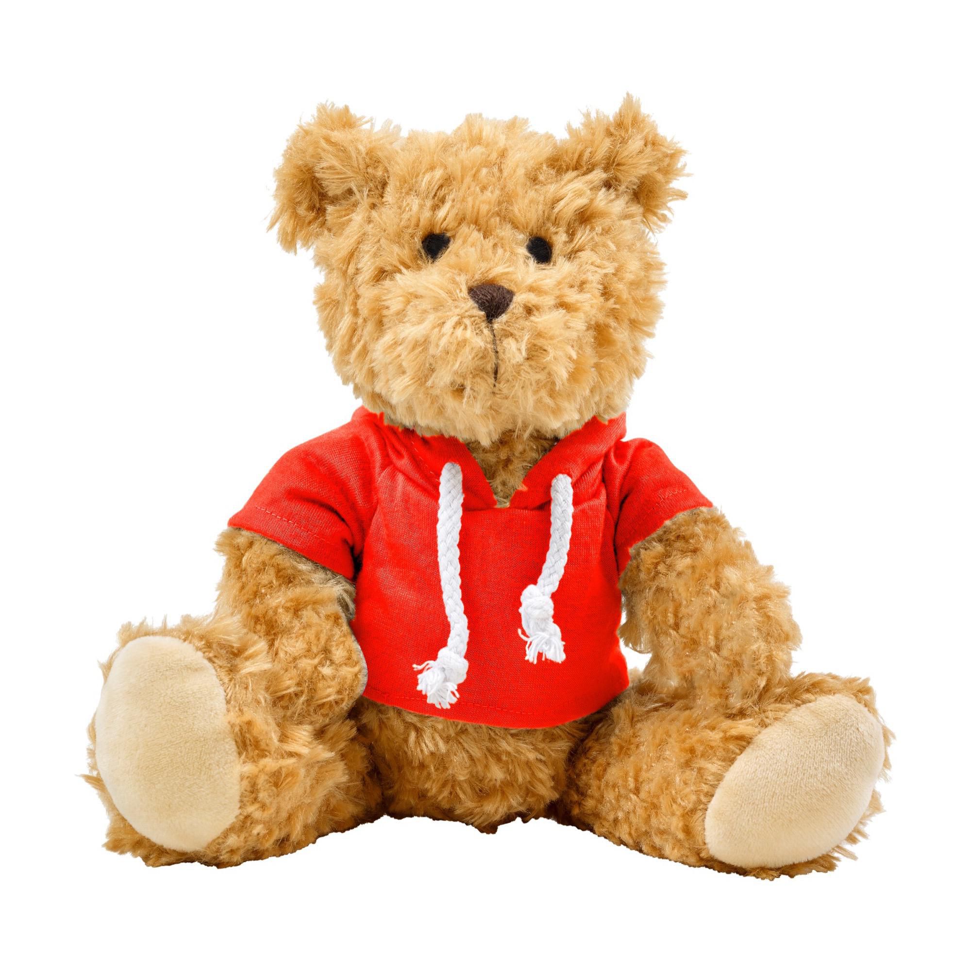 Plys bamse Monty - rød