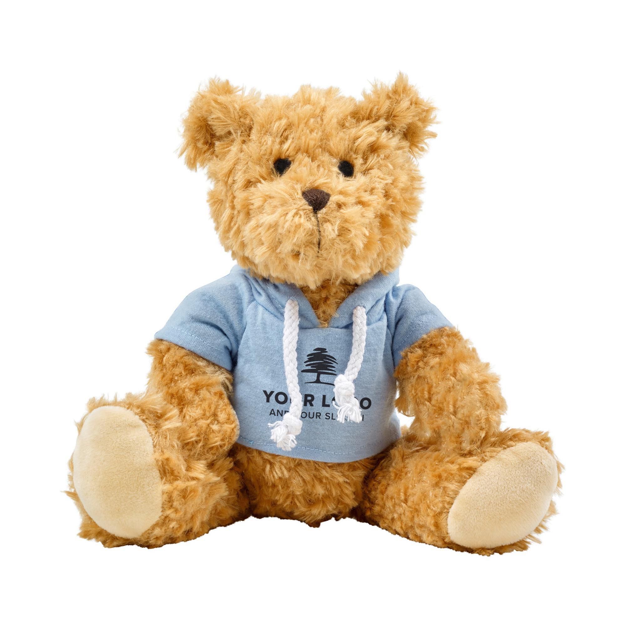 Plys bamse Monty - lyseblå