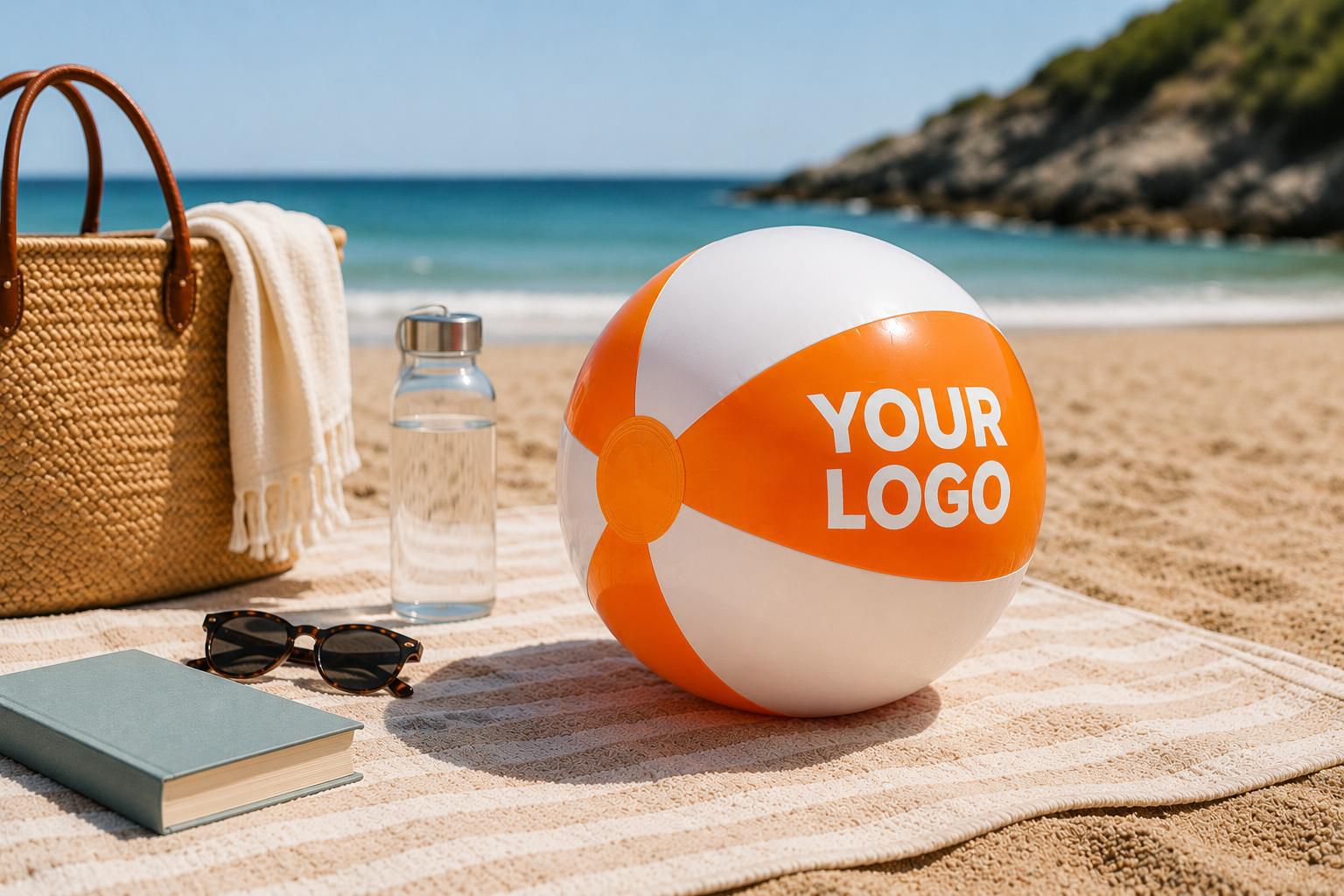 Strandbold af PVC Lola, orange