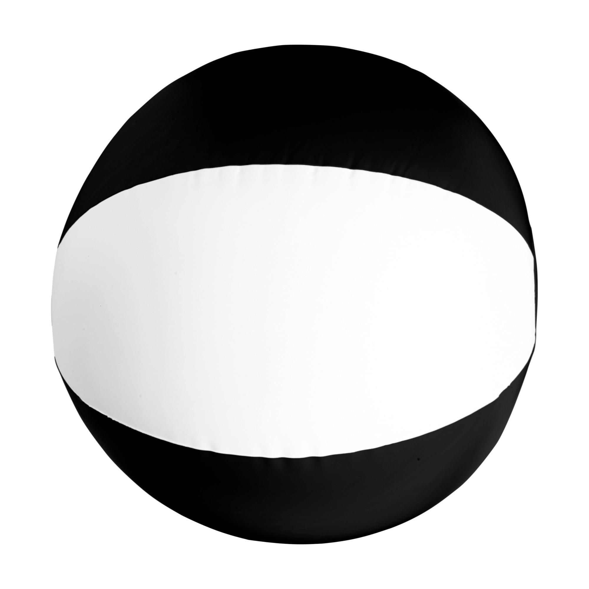 Strandbold af PVC Lola - sort og hvid