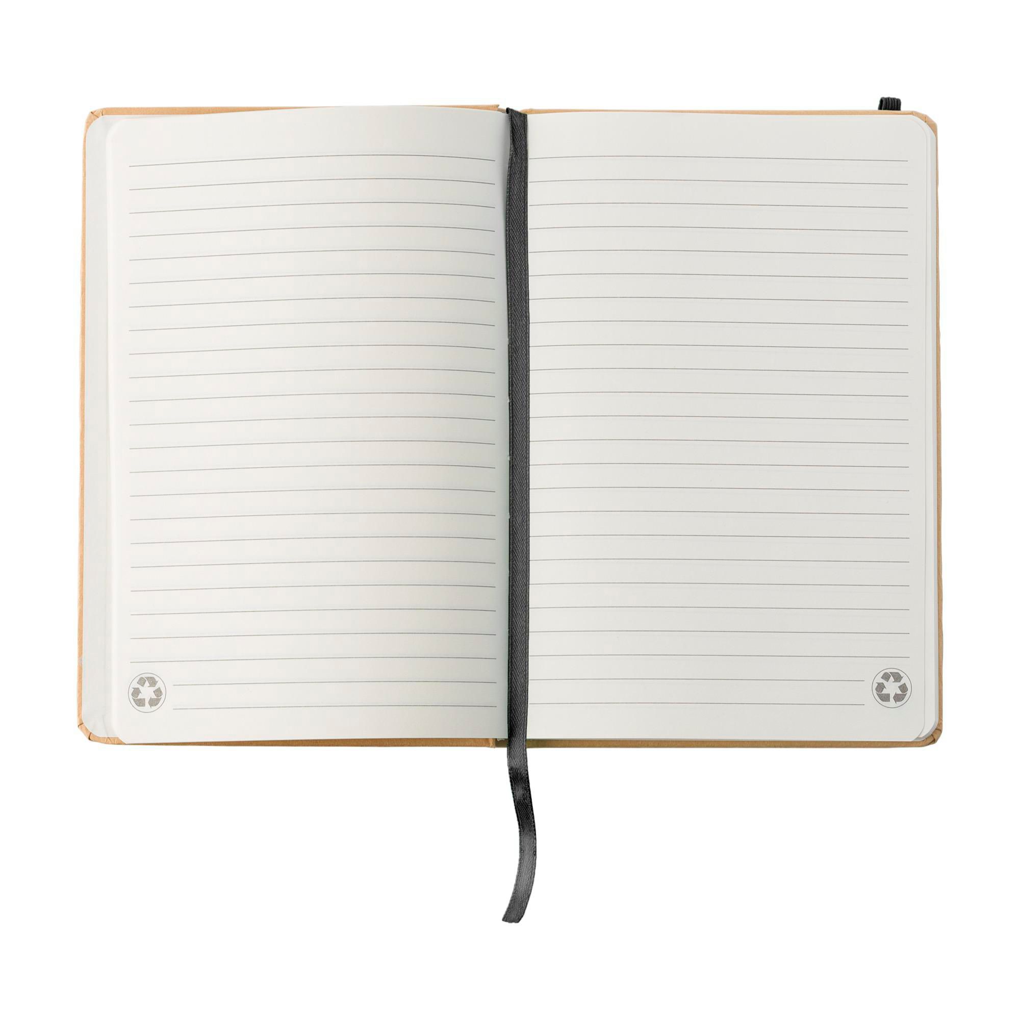 A5 notesbog af genbrugt papir Gianni - sort