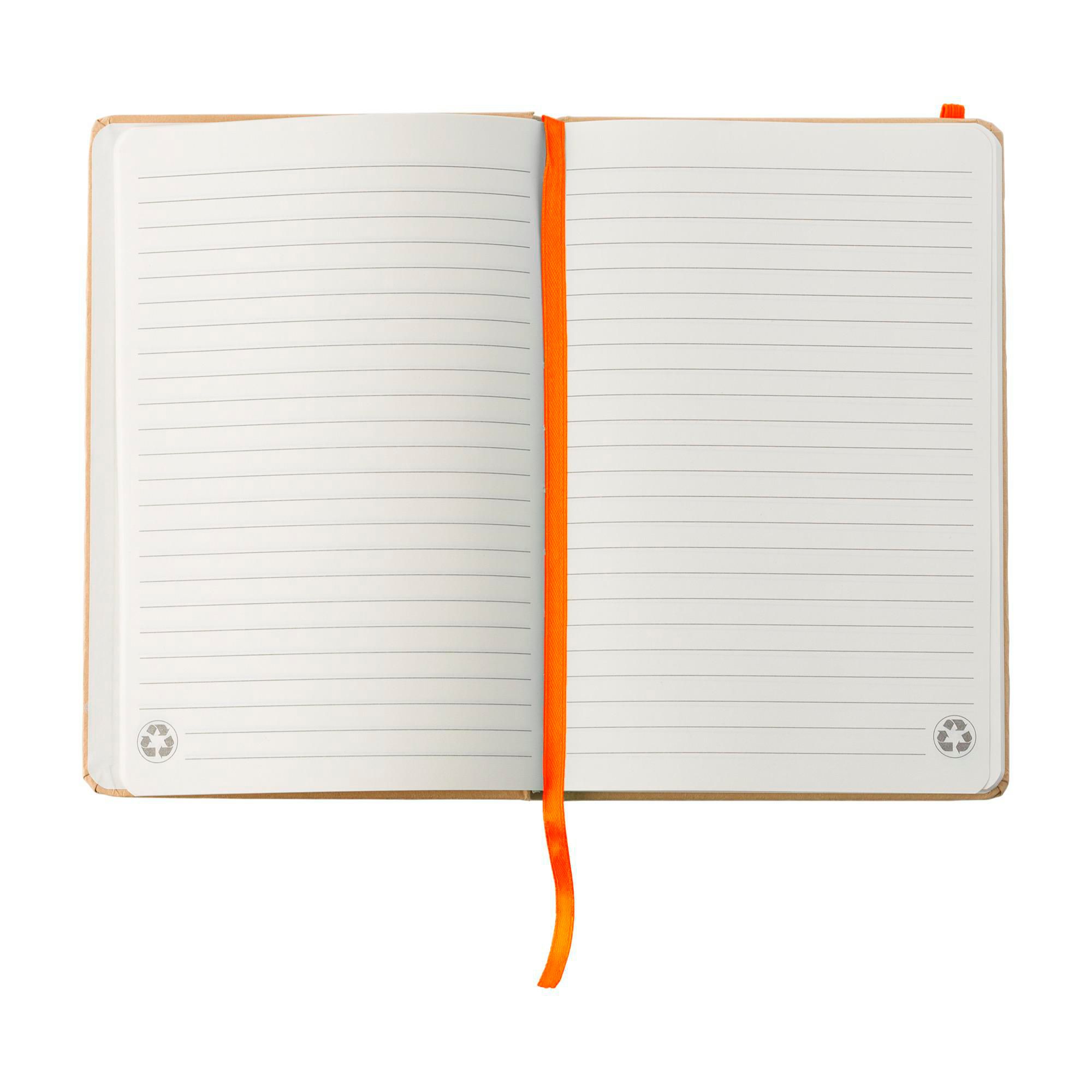 A5 notesbog af genbrugt papir Gianni, orange