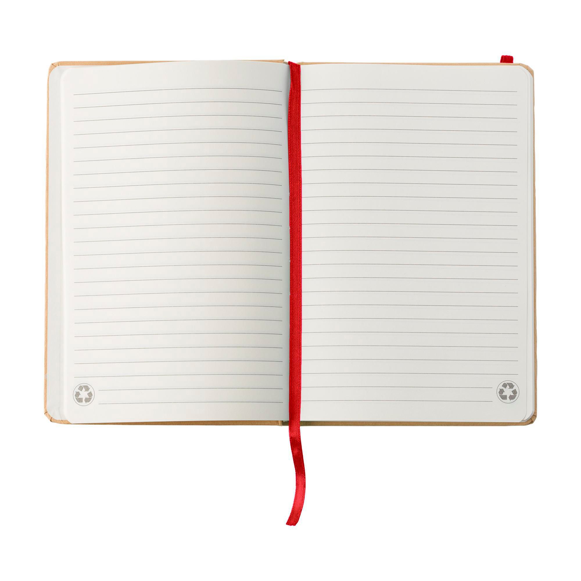 A5 notesbog af genbrugt papir Gianni - rød