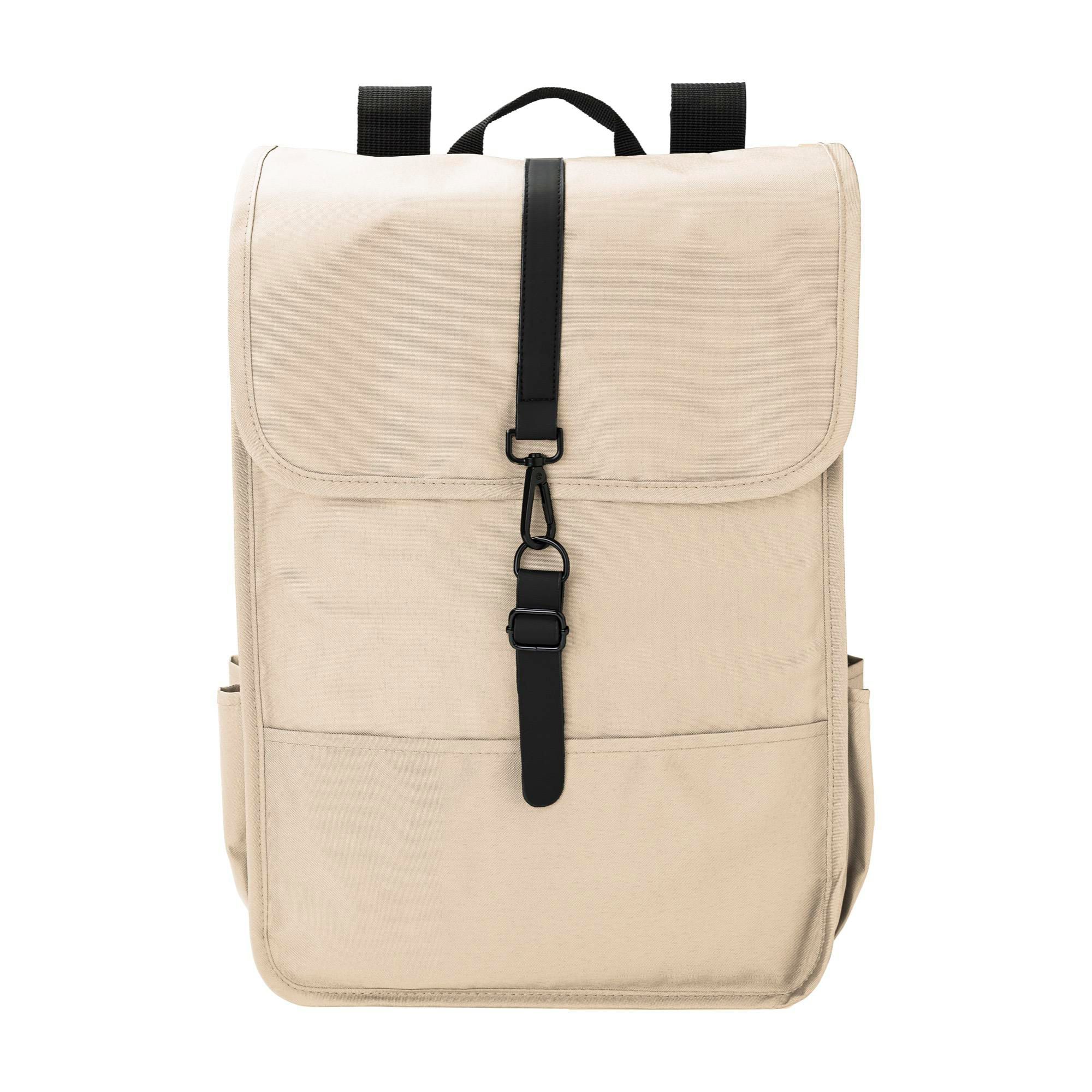 Klap-rygsæk af rPET polyester (300D) Lyric - beige