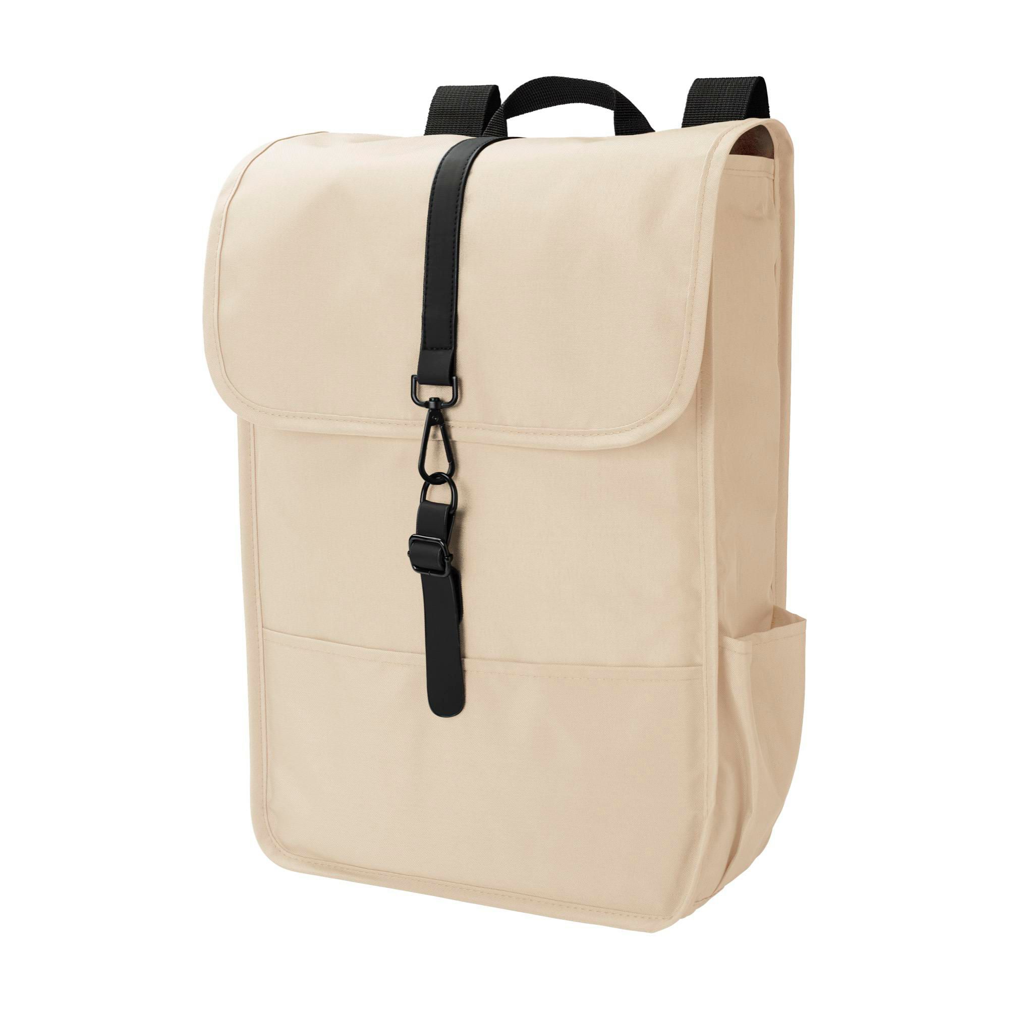 Klap-rygsæk af rPET polyester (300D) Lyric - beige