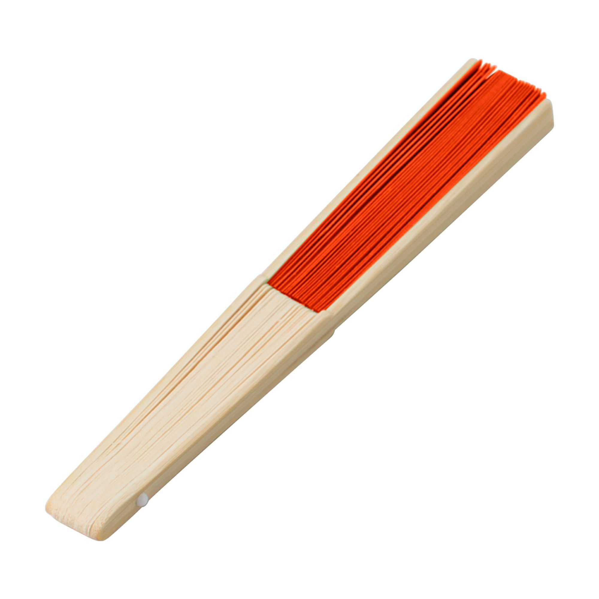 Håndholdt vifte af Bambus Elio, orange