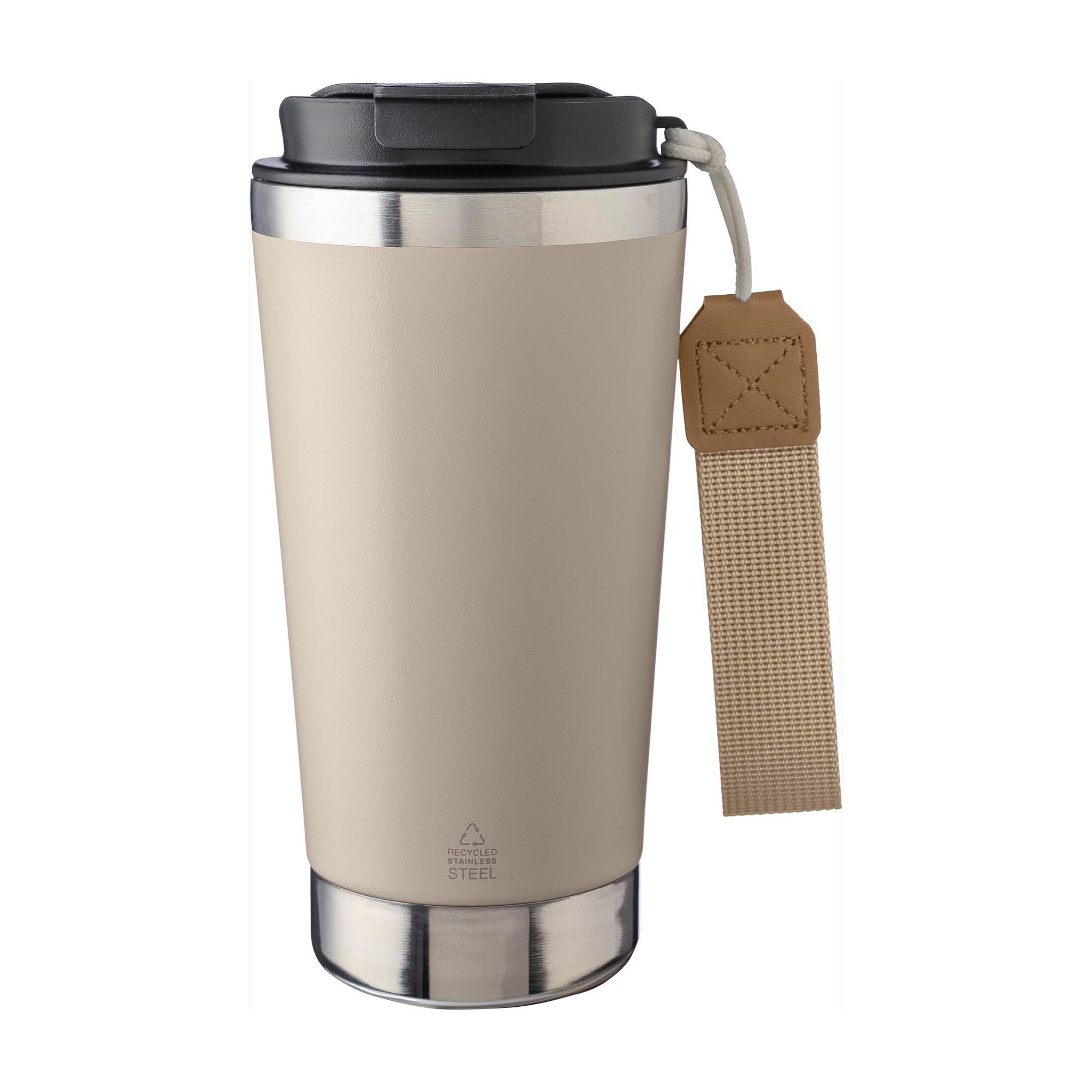 Drikkekrus 500 ml af Genbrugt rustfrit stål termo Kayla - beige
