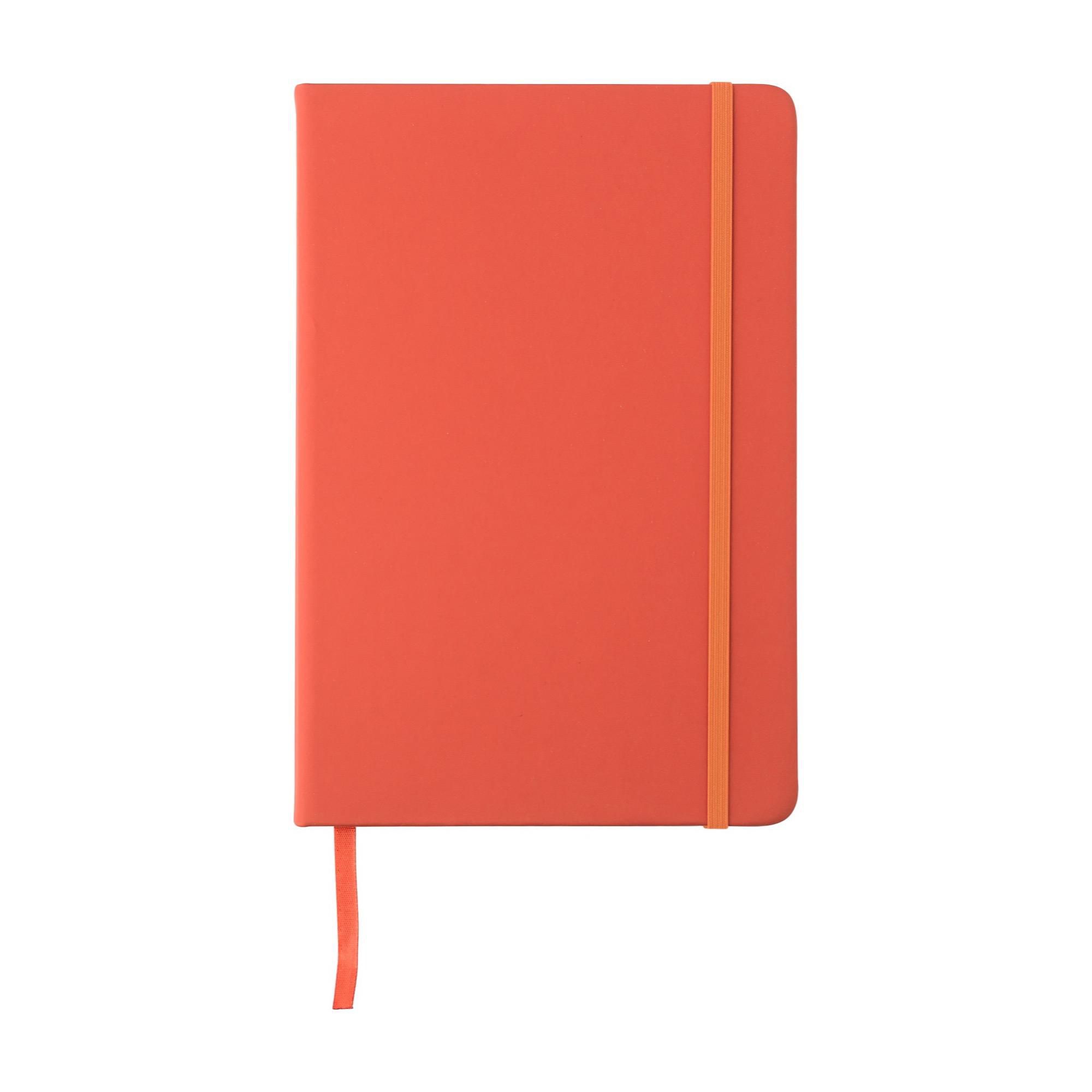 A5 linjeret notesbog af genbrugt PU læder Eva, orange