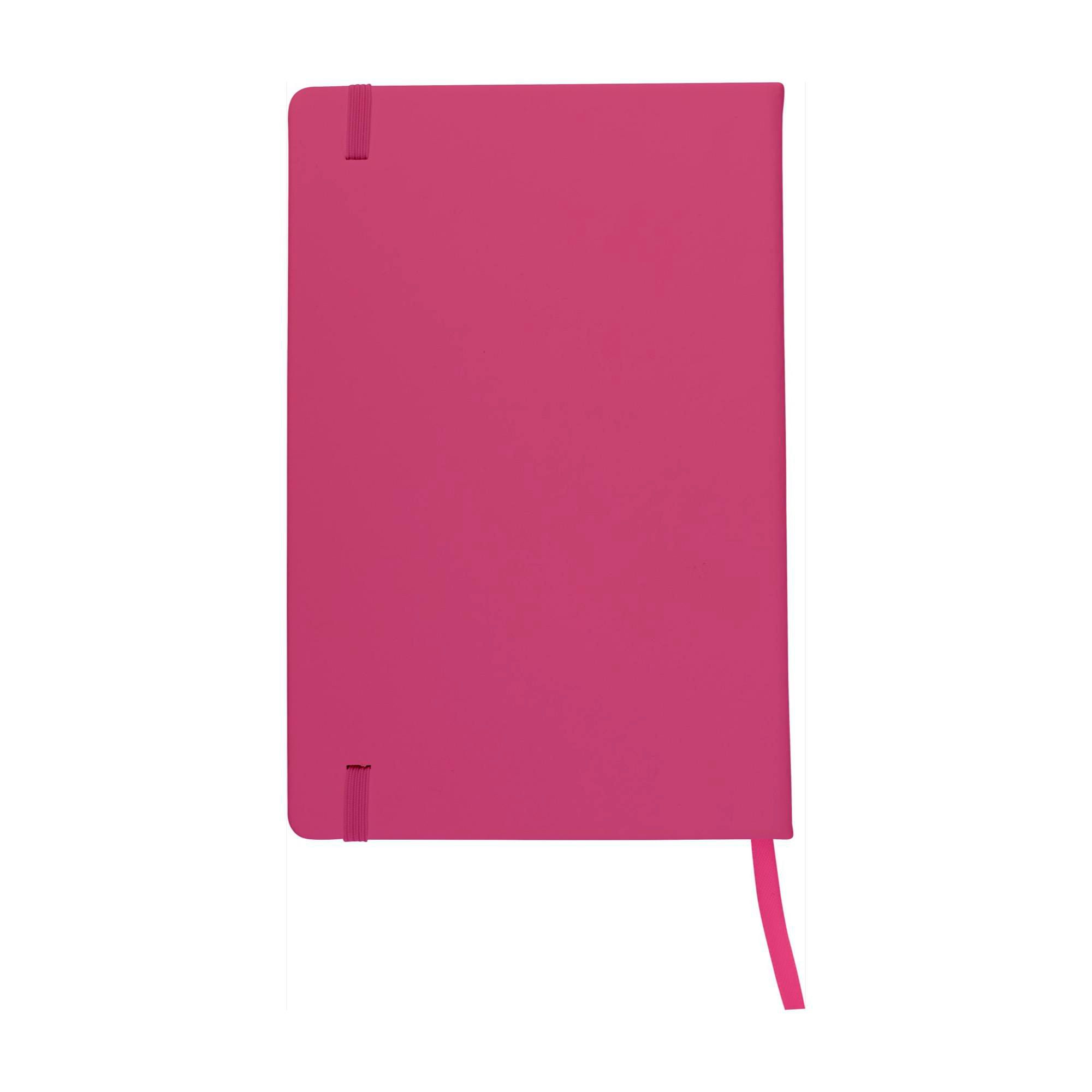 A5 linjeret notesbog af genbrugt PU læder Eva, pink