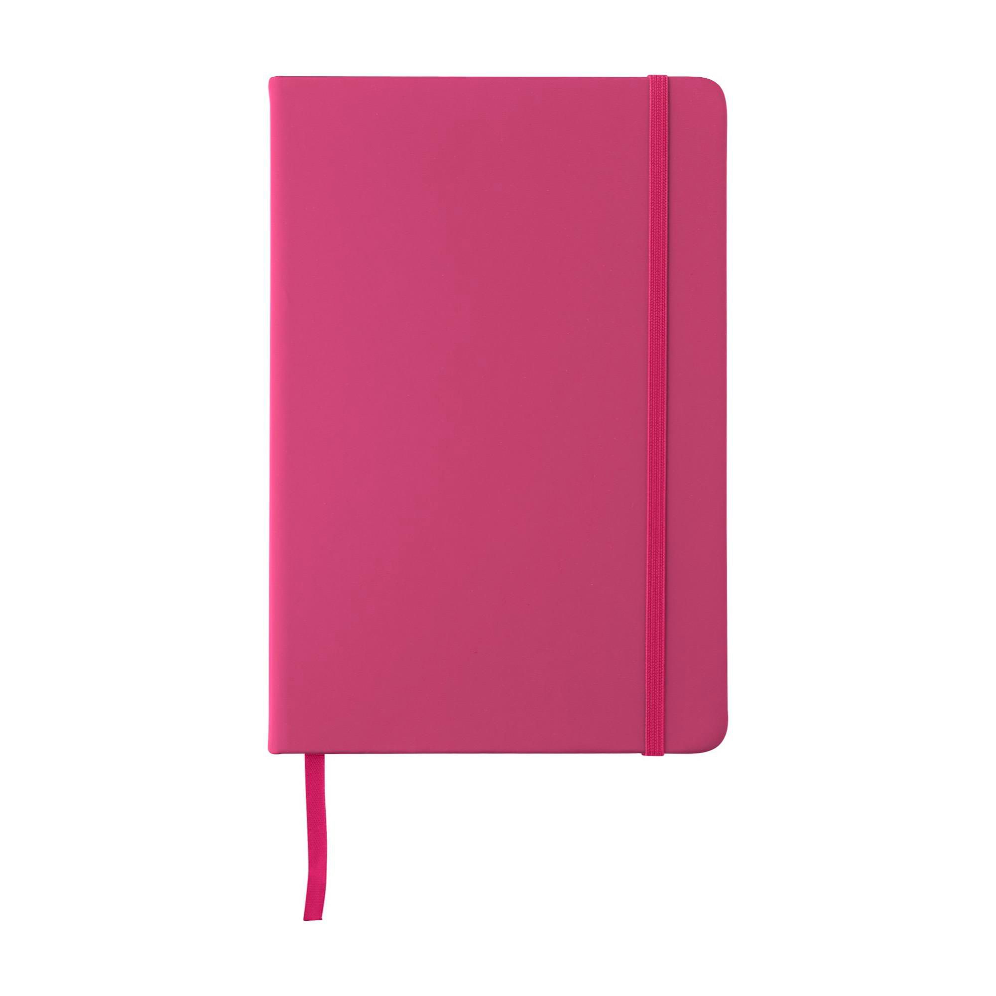 A5 linjeret notesbog af genbrugt PU læder Eva, pink
