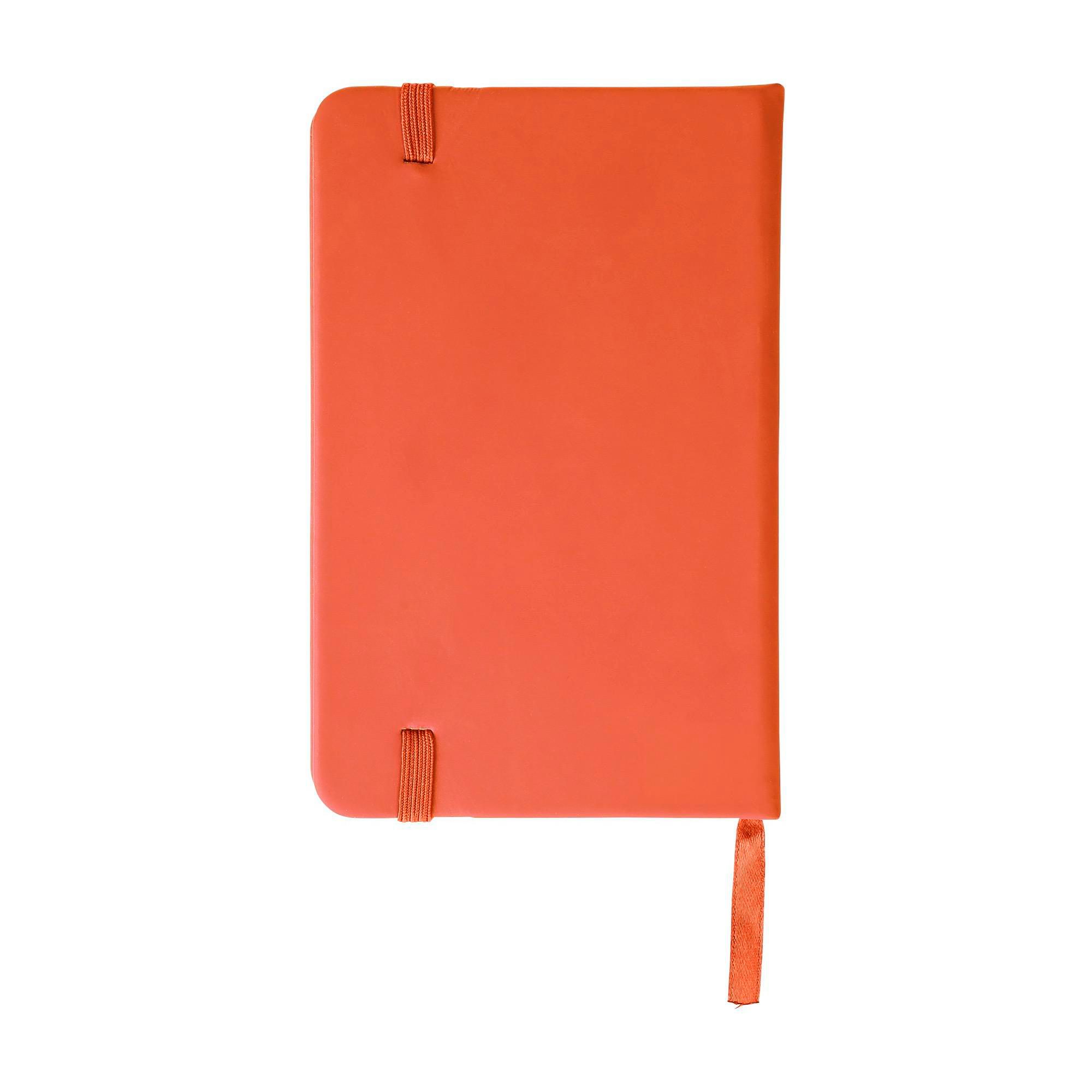A6 linjeret notesbog af genbrugt PU læder Dita, orange