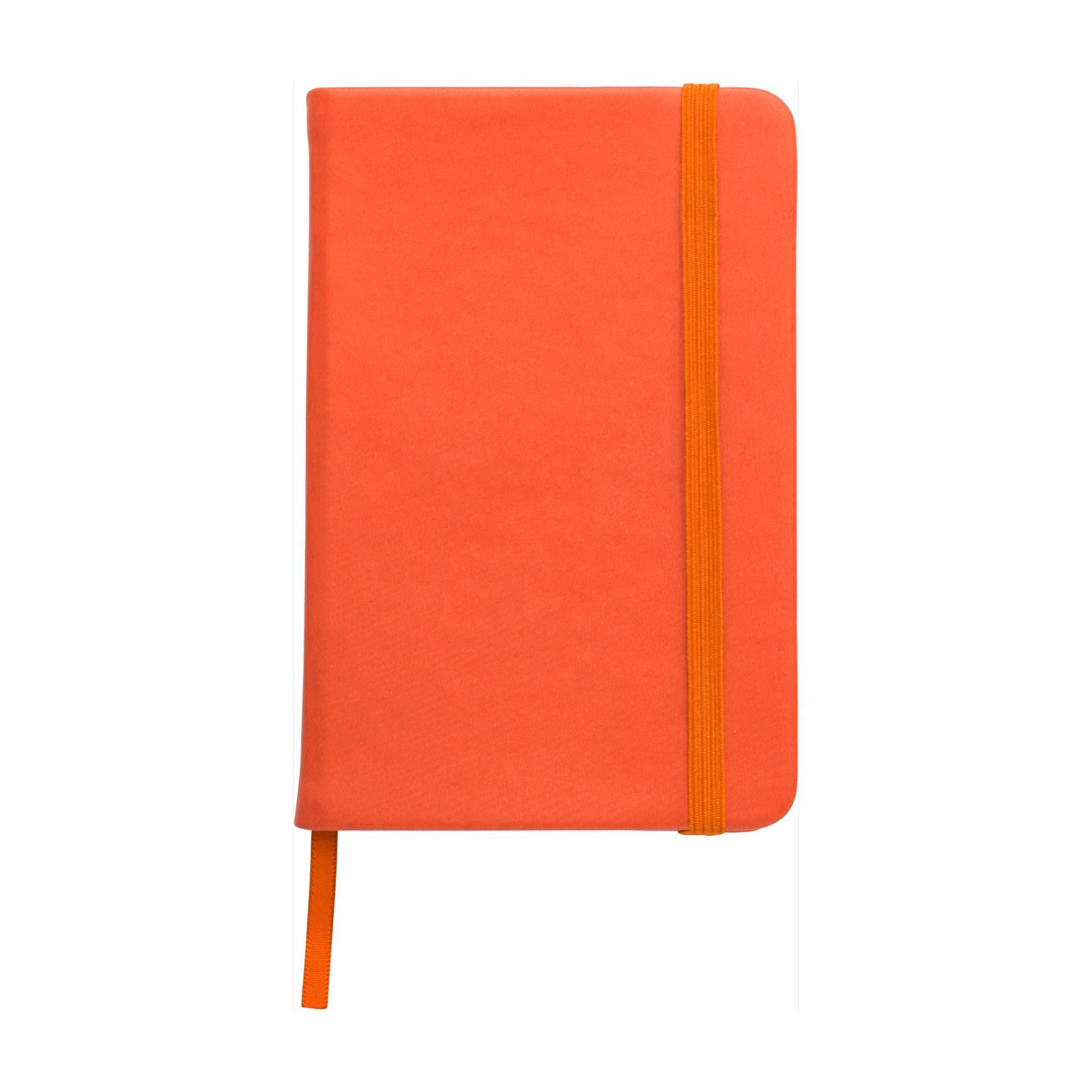 A6 linjeret notesbog af genbrugt PU læder Dita, orange