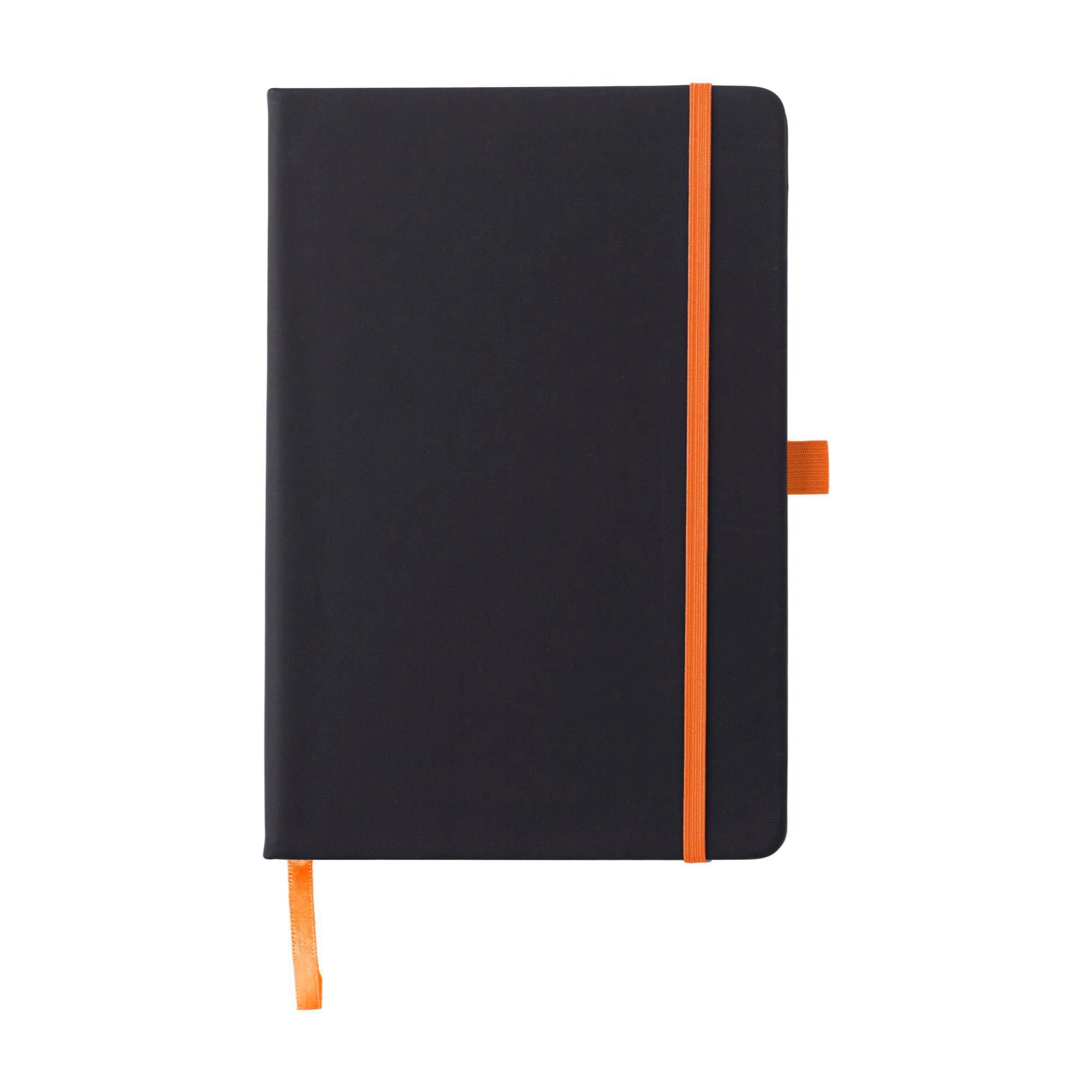 A5 linjeret notesbog af genanvendt PU læder Johanna, orange