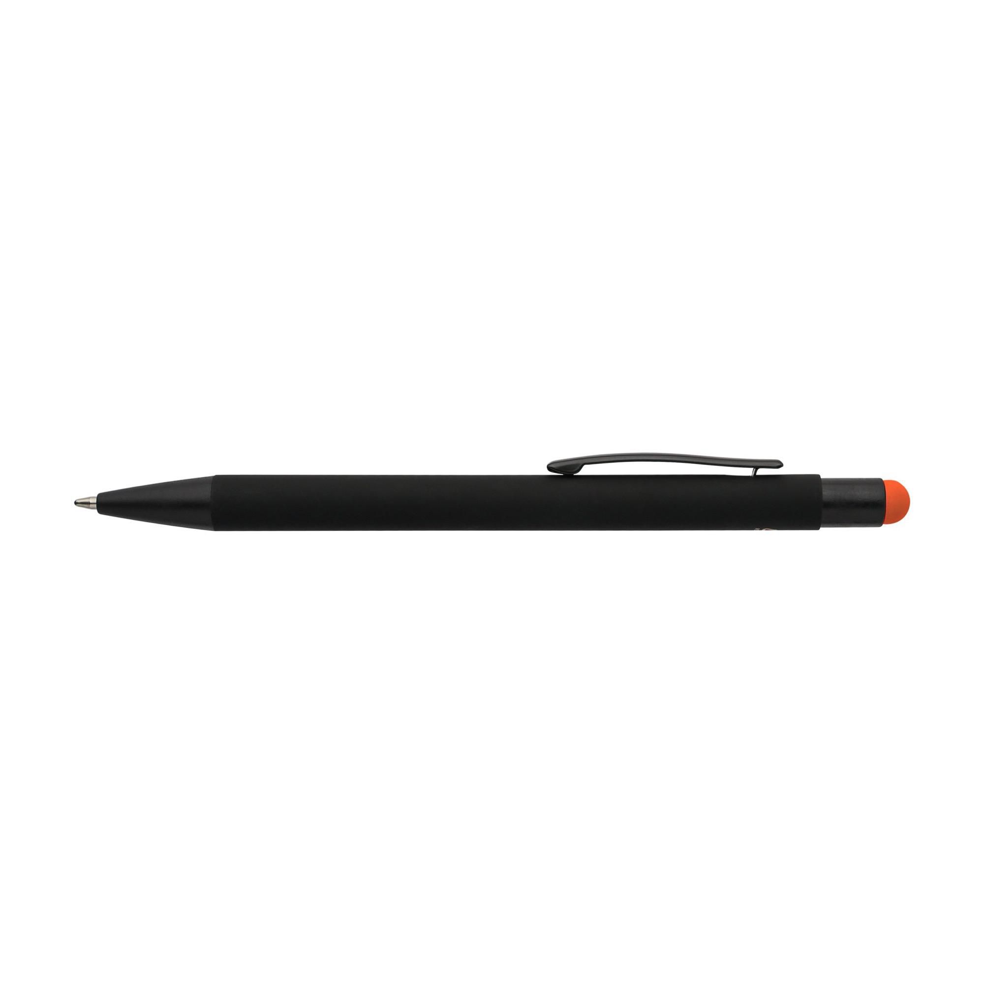 Kuglepen af Genbrugt aluminium med gummioverflade Formentera, orange