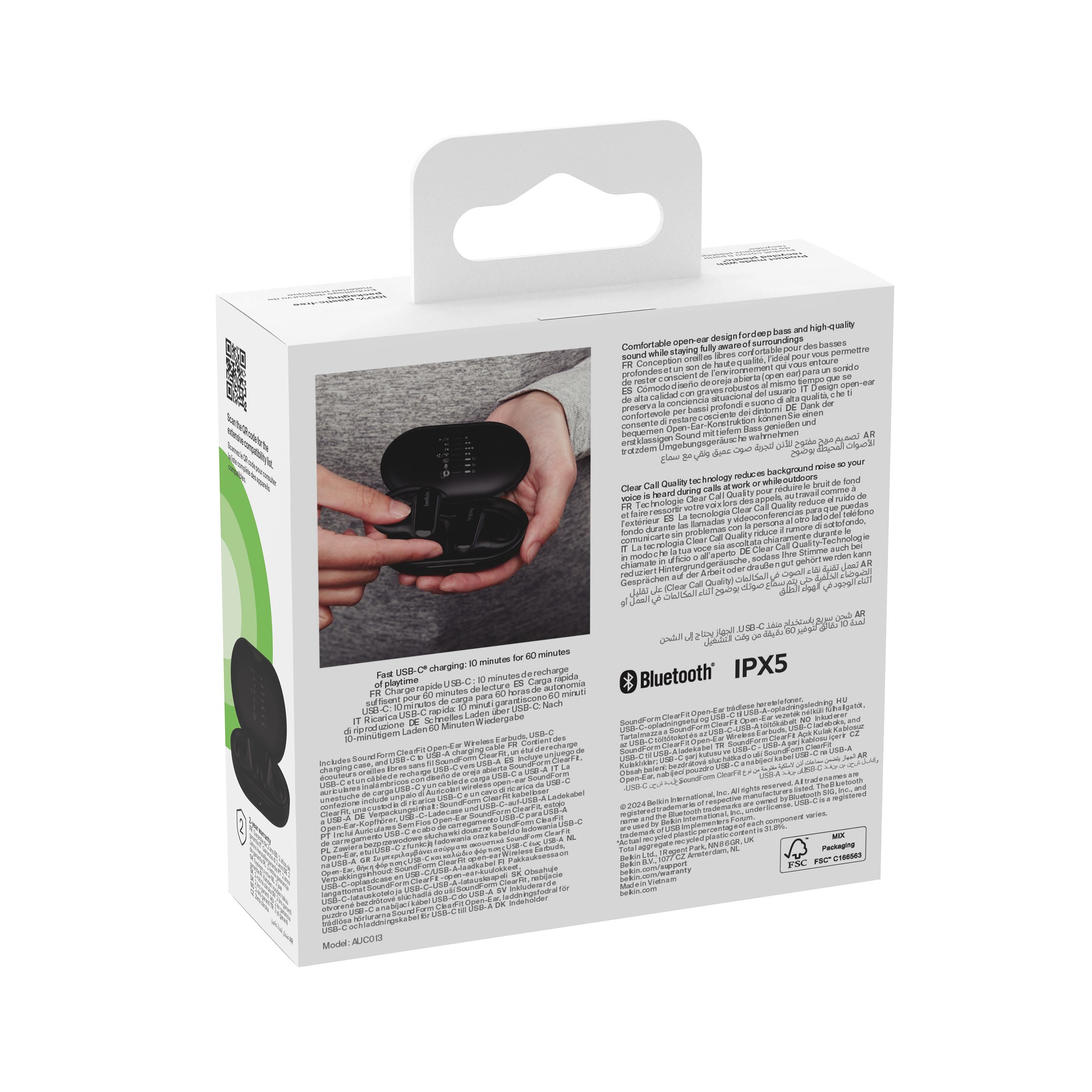 Belkin SoundForm ClearFit Open-ear Wireless Earbuds