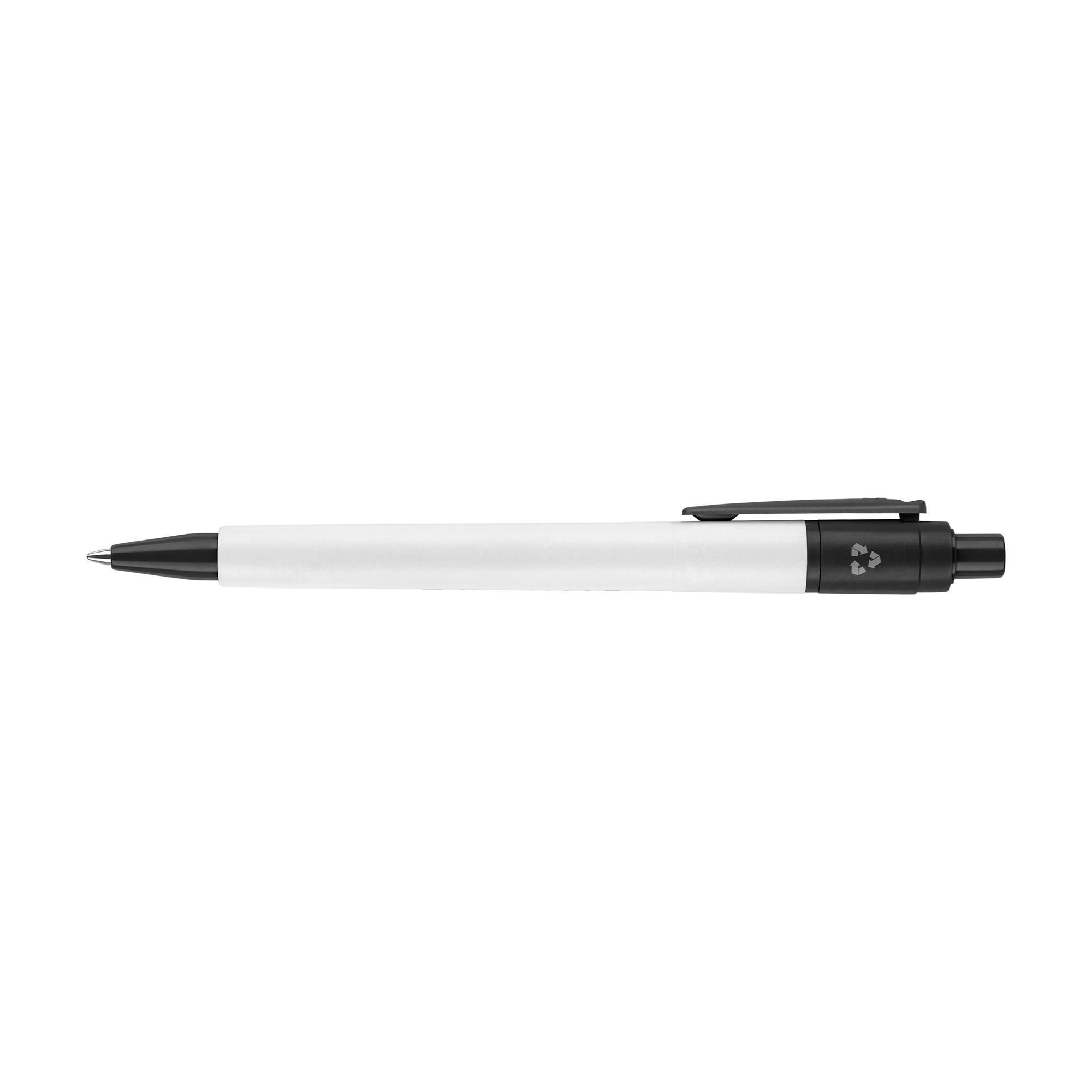 Stilolinea Baron 03 Recycled Pen, weiß/schwarz · Blaue Mine