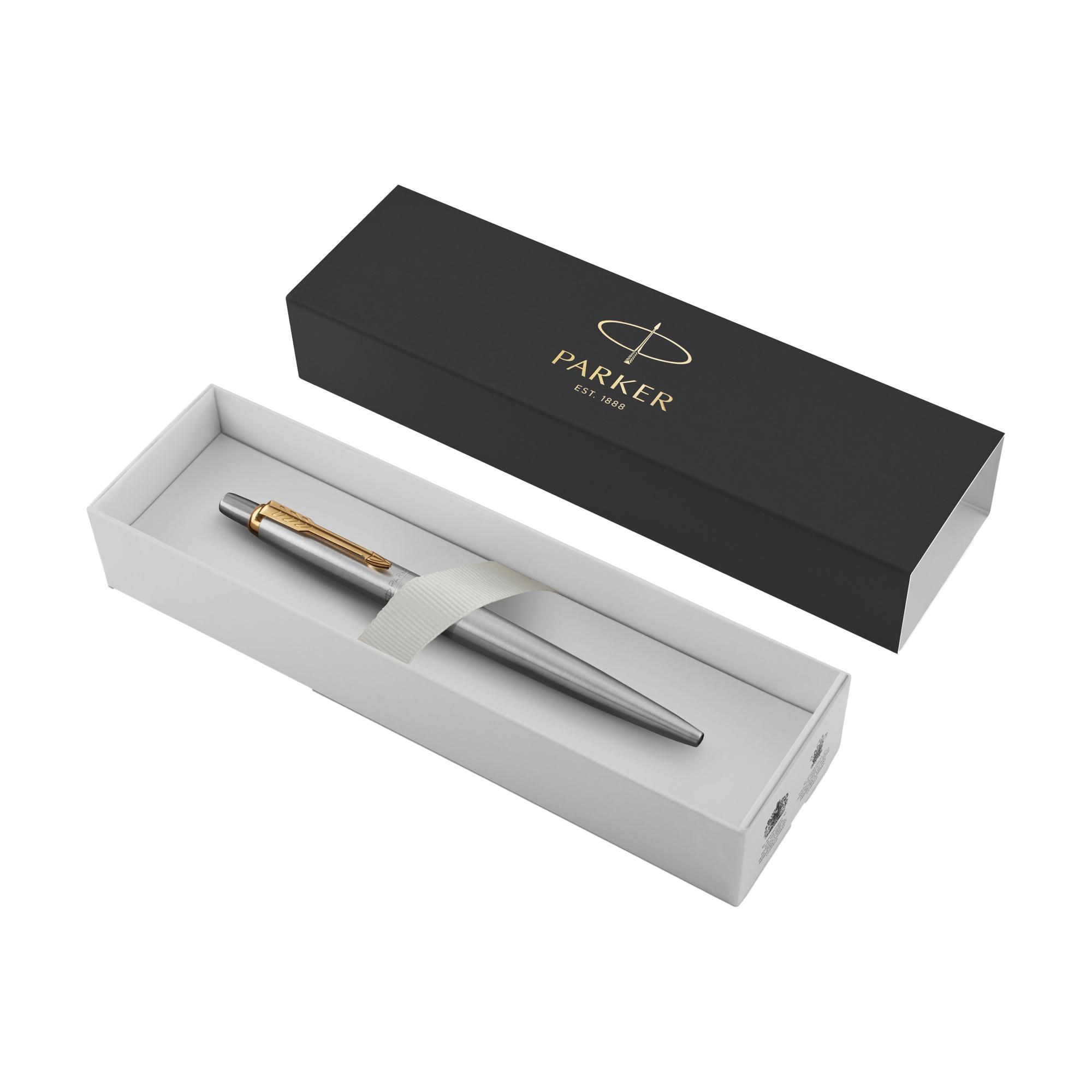 Parker Jotter Kugelschreiber | Recycelter Stahl | Blaue Tinte