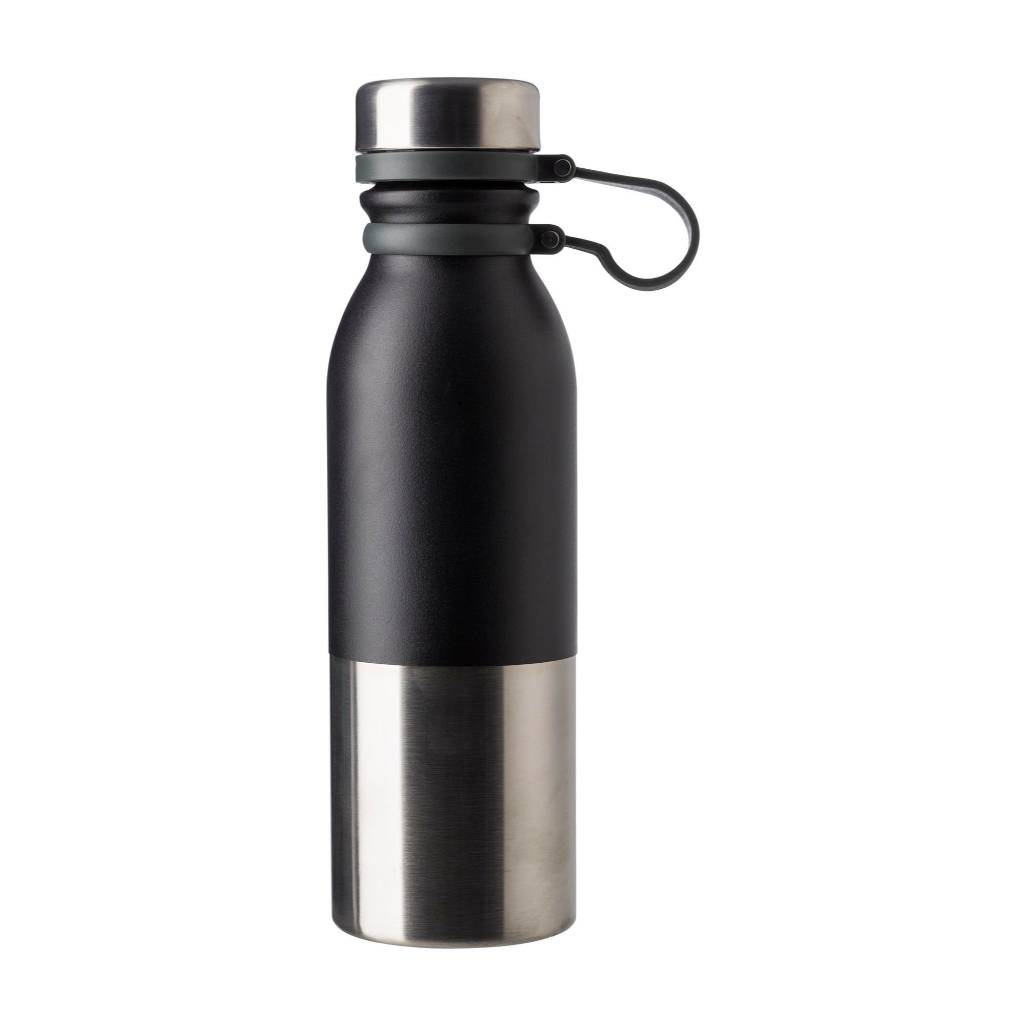 Flaske (600 ml) af Rustfrit stål Will - sort