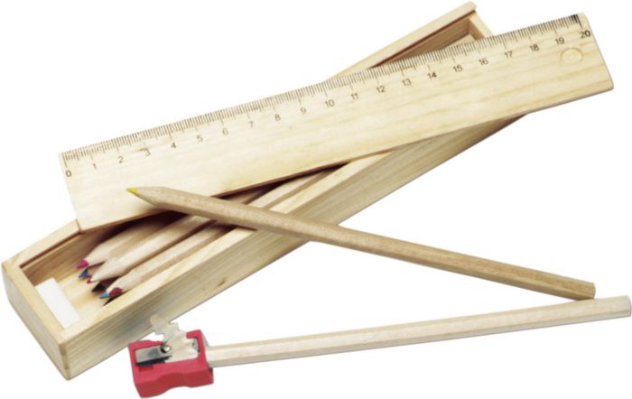 Set da disegno Carmelita | Scatola di legno