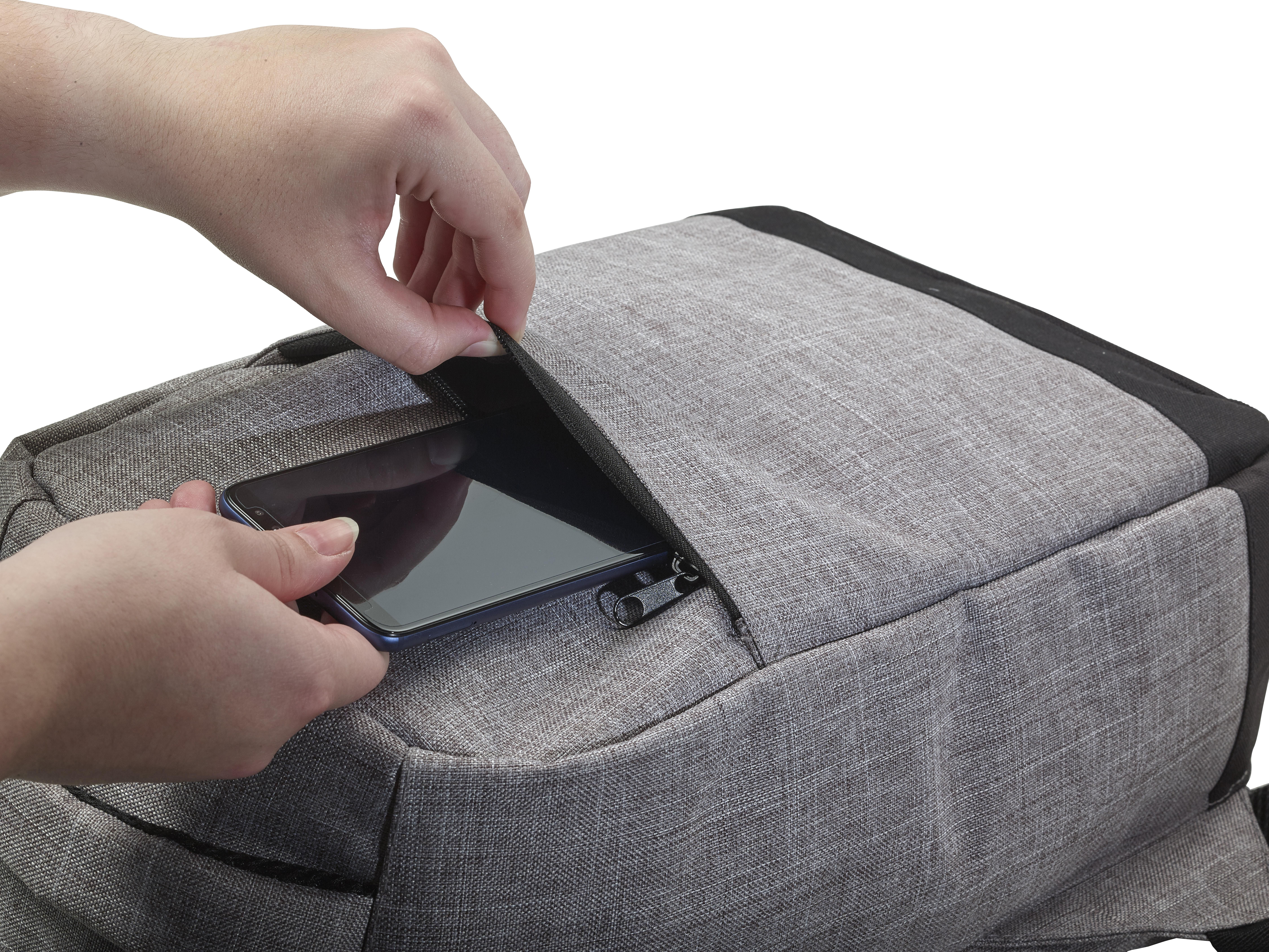 Sac à dos porte-ordinateur antivol en polyester Cruz