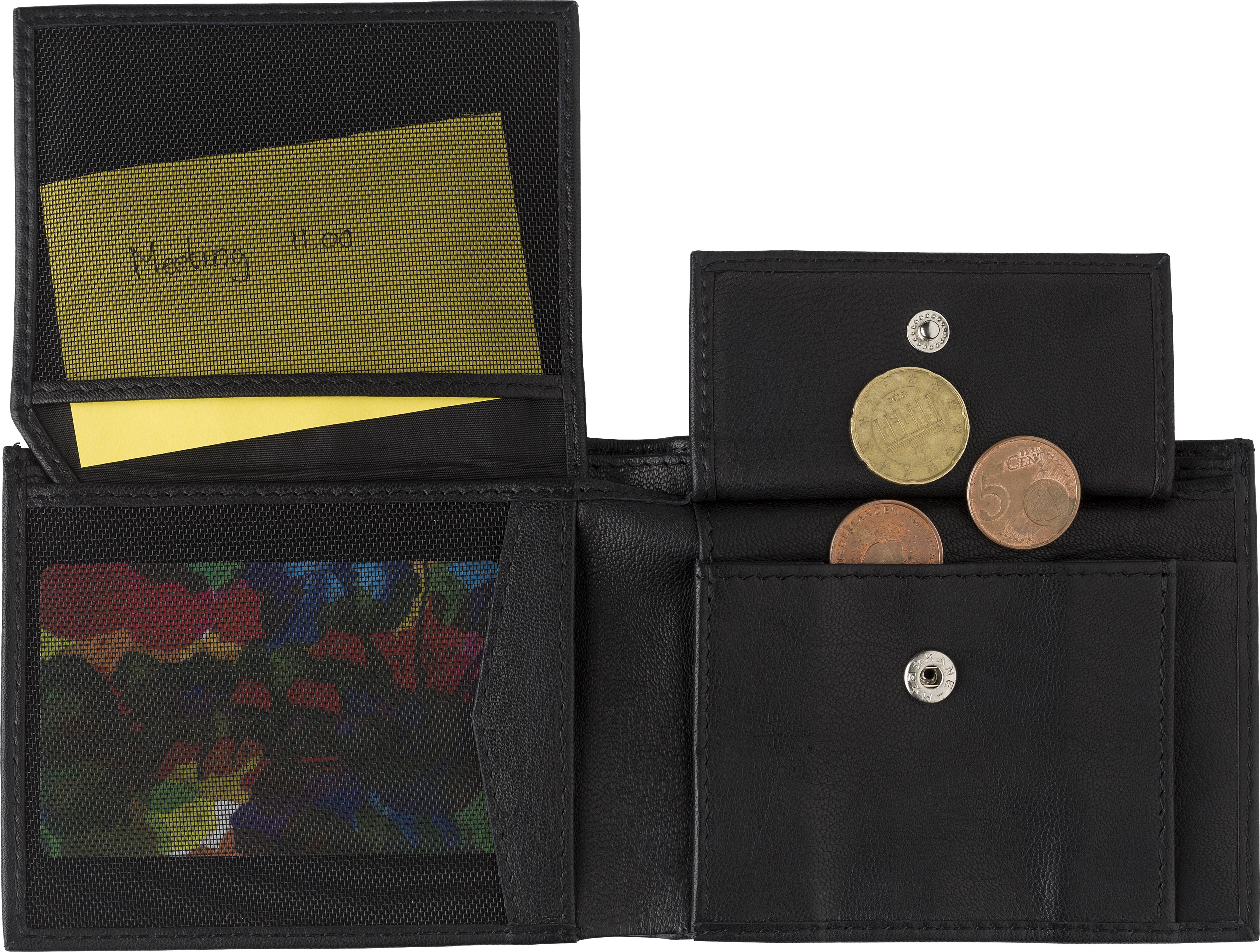 Porte-cartes de crédit et monnaie en cuir Yvonne