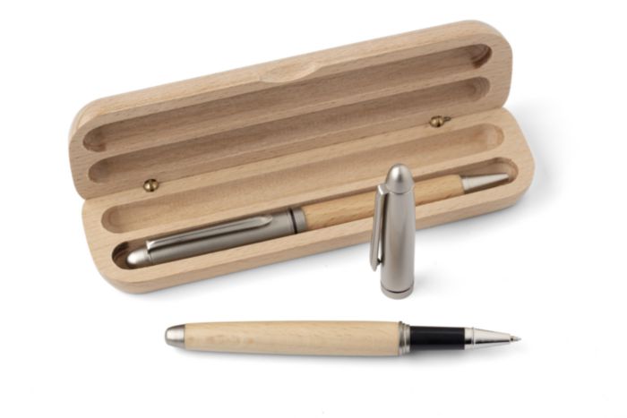 Set di scrittura Oliviero | Legno di faggio | 2 pezzi