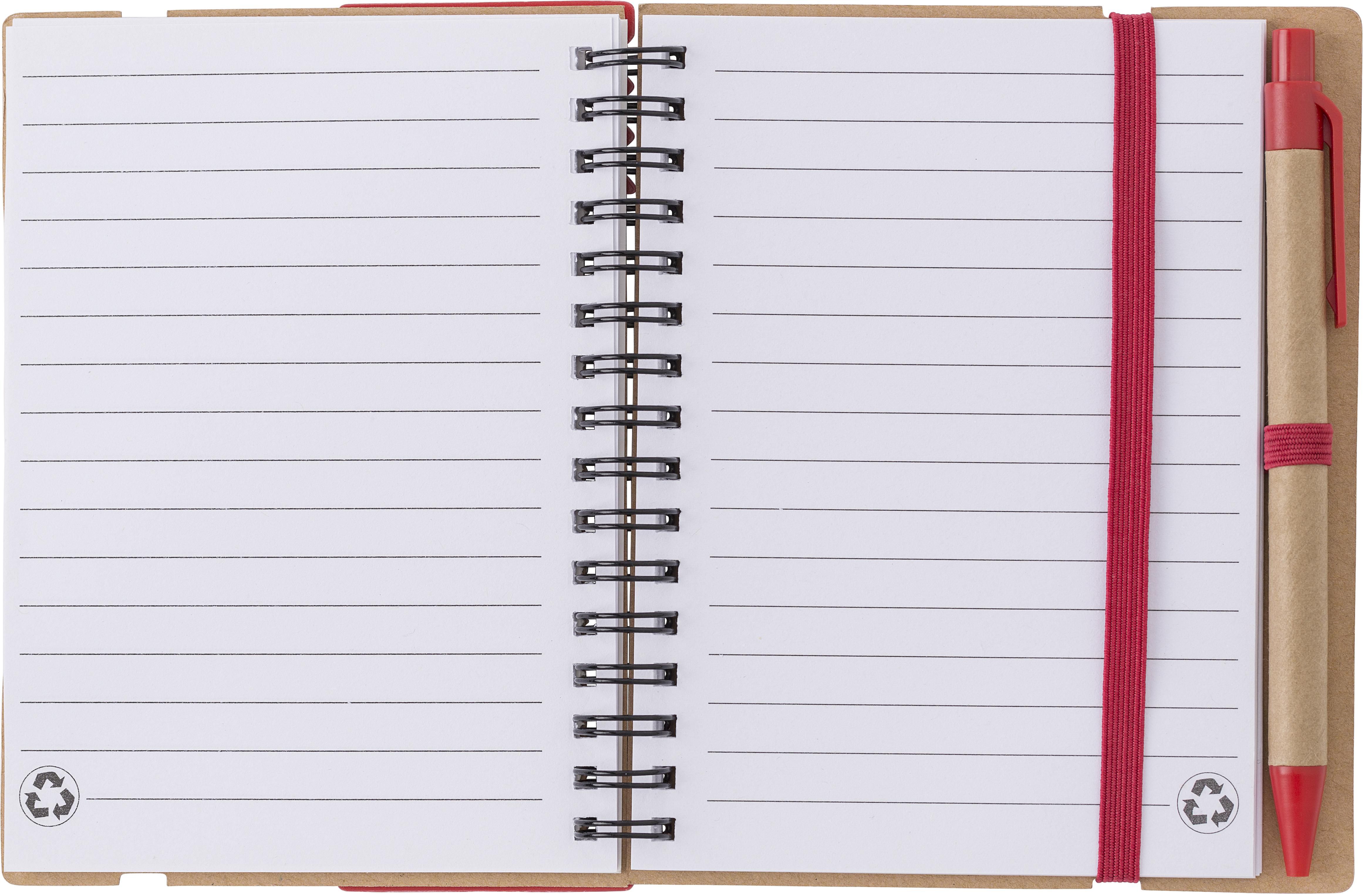 Carnet à spirale en papier recyclé Angela