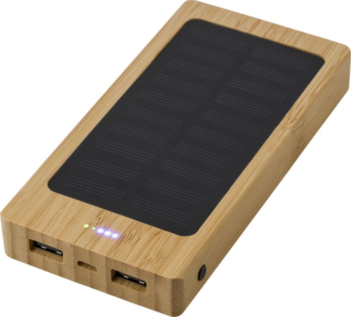 Powerbank Joan | Bambù | Solare | 8000 mAh