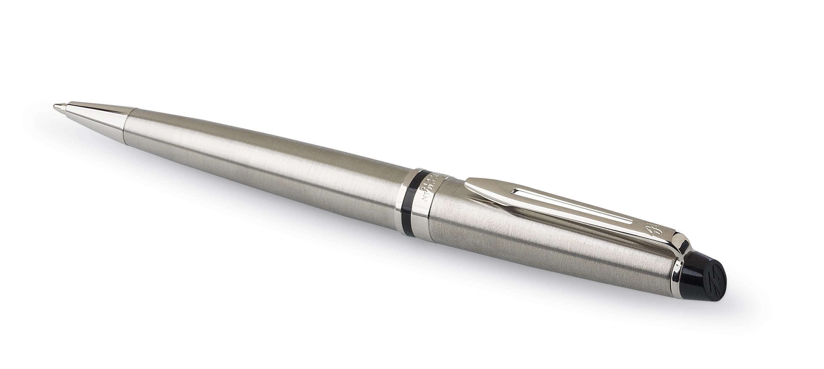 Stylo bille Waterman Expert en acier inoxydable